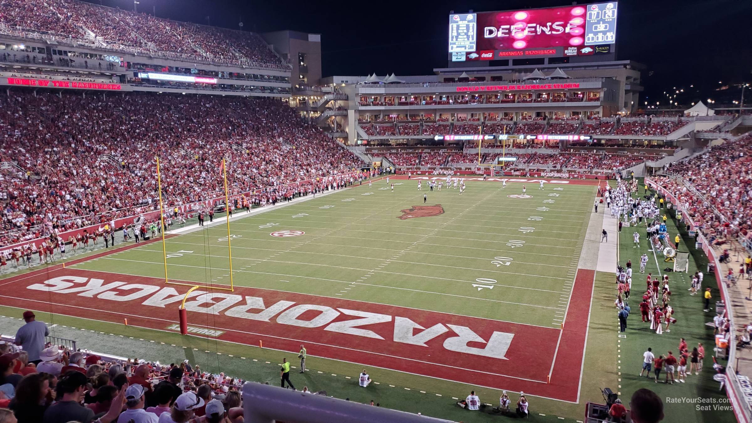 section 230, row 10 seat view  - razorback stadium