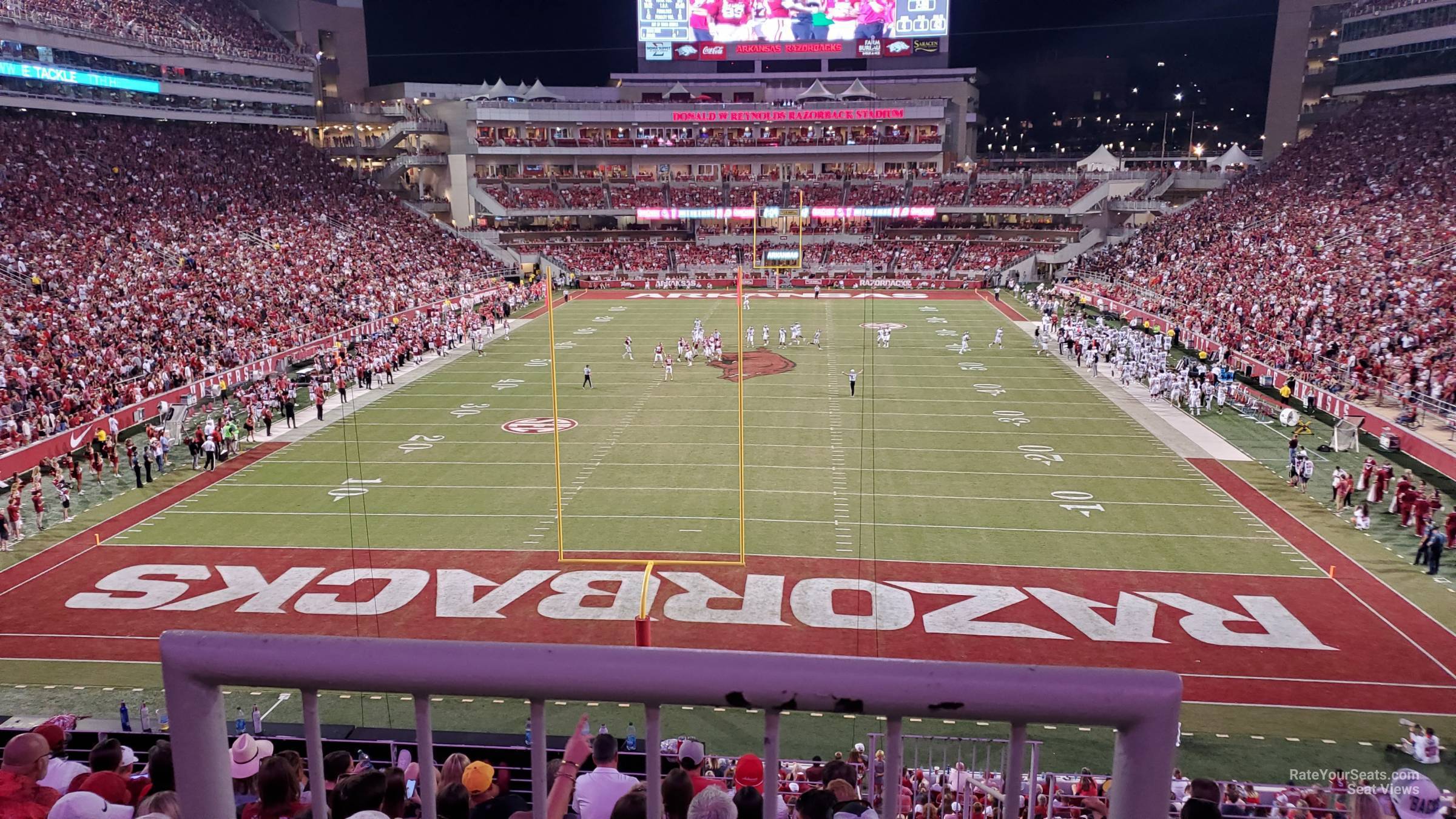 section 232, row 10 seat view  - razorback stadium