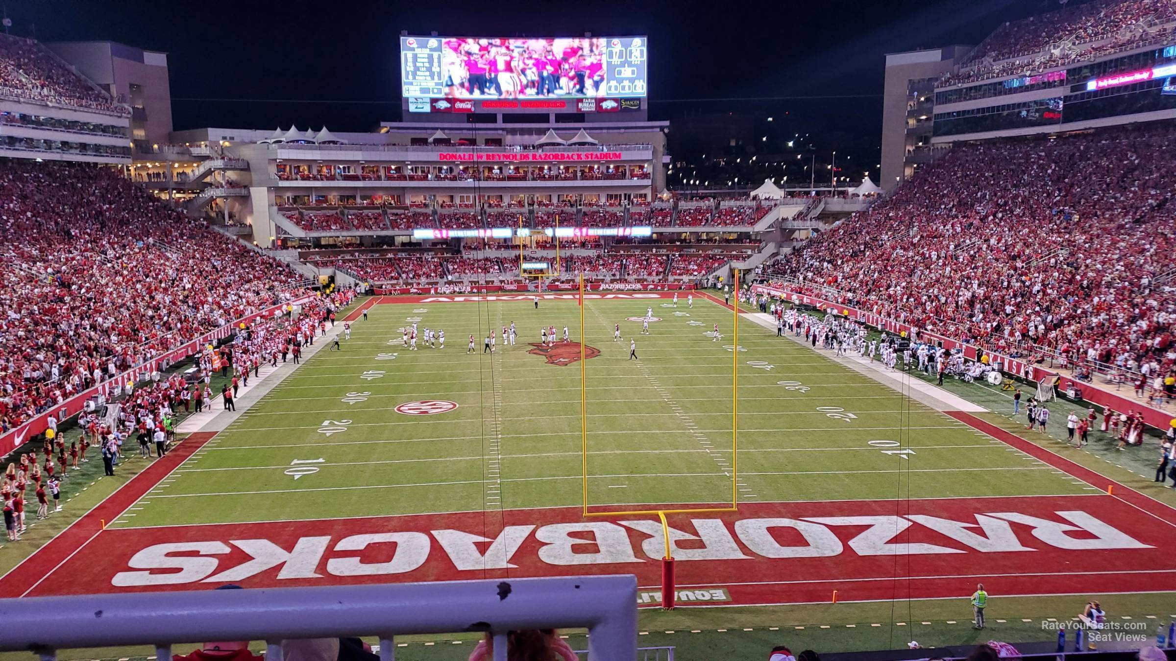 section 233, row 10 seat view  - razorback stadium