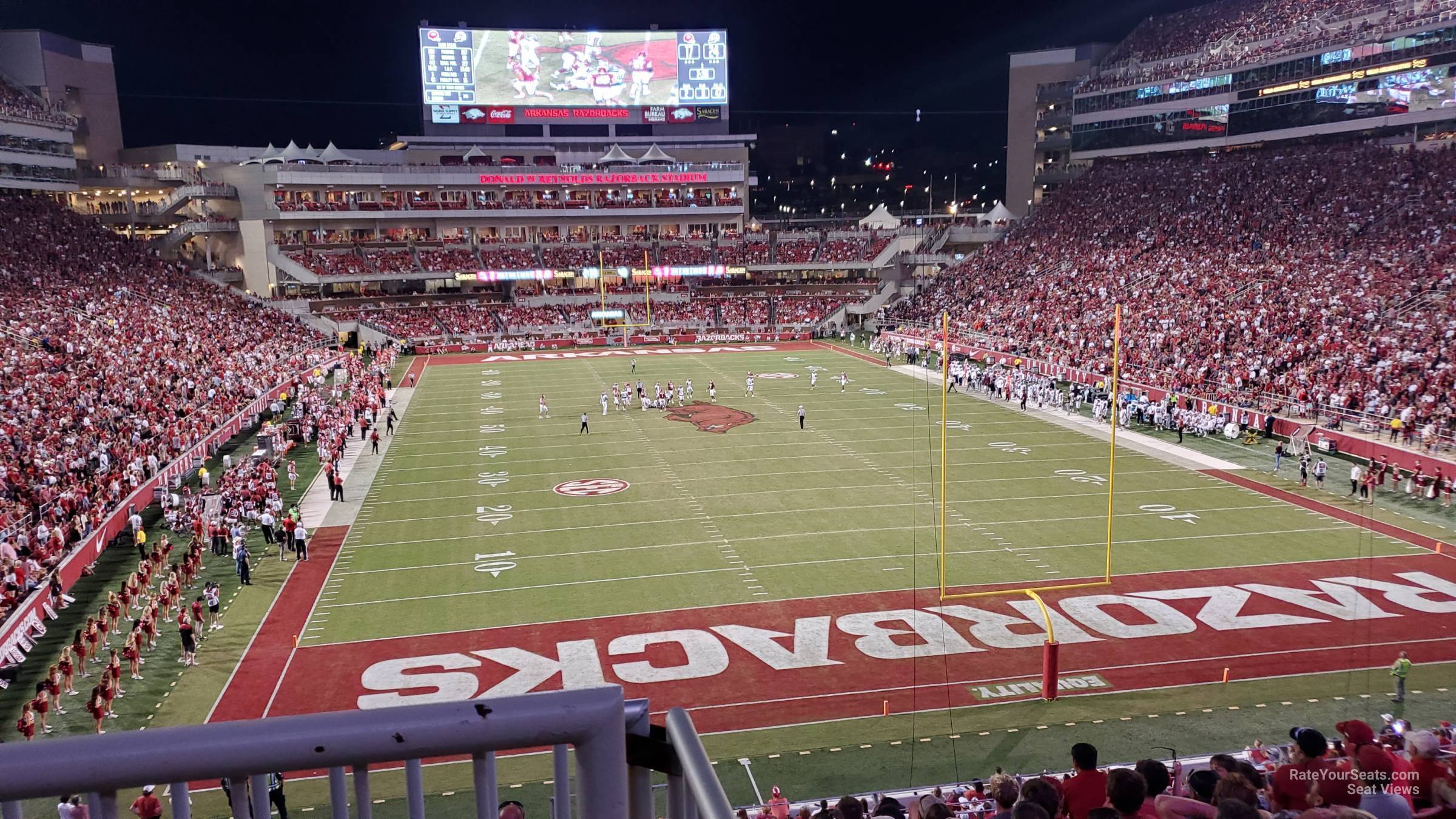 section 234, row 10 seat view  - razorback stadium