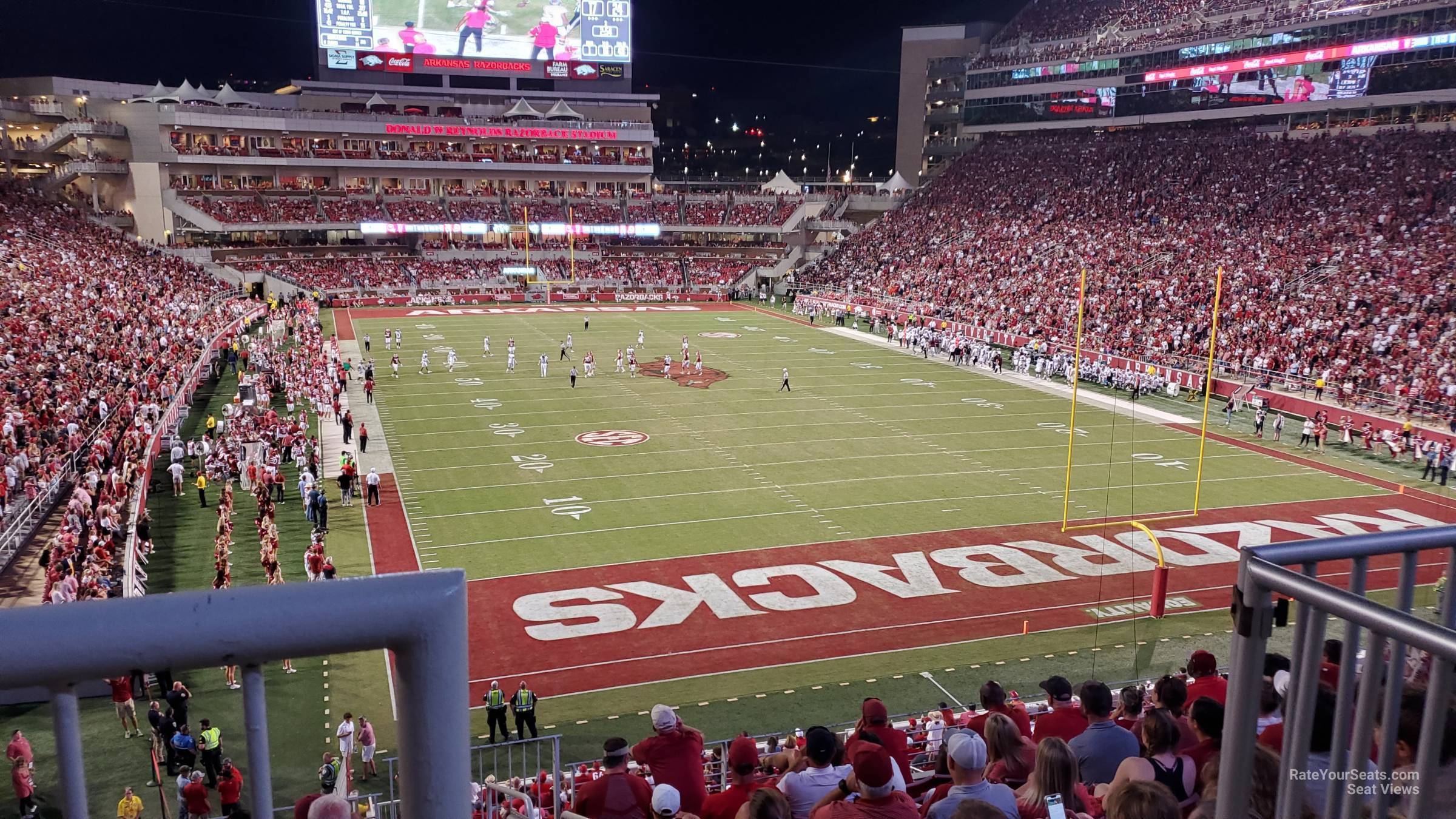 section 235, row 10 seat view  - razorback stadium