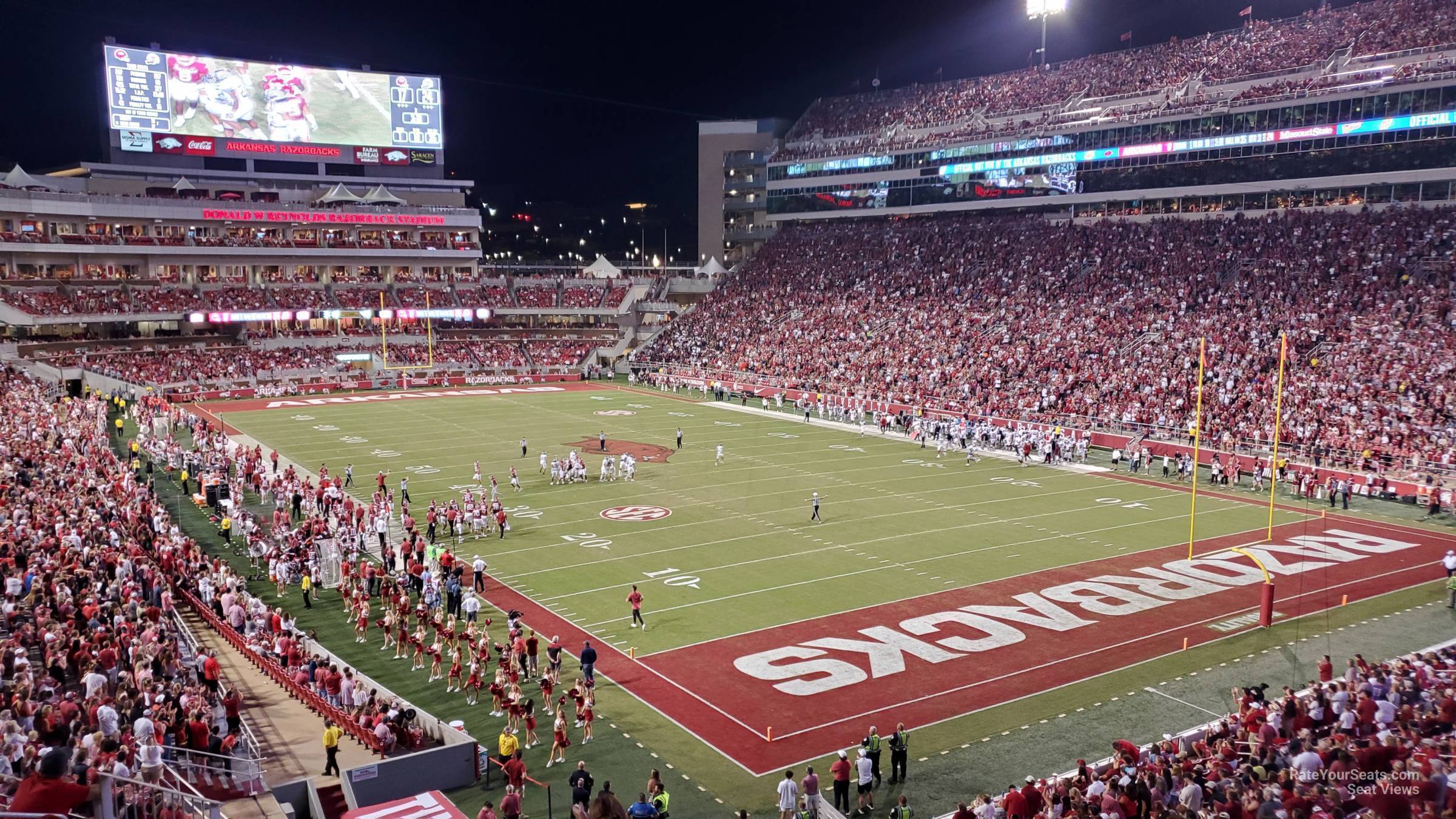 section 237, row 10 seat view  - razorback stadium