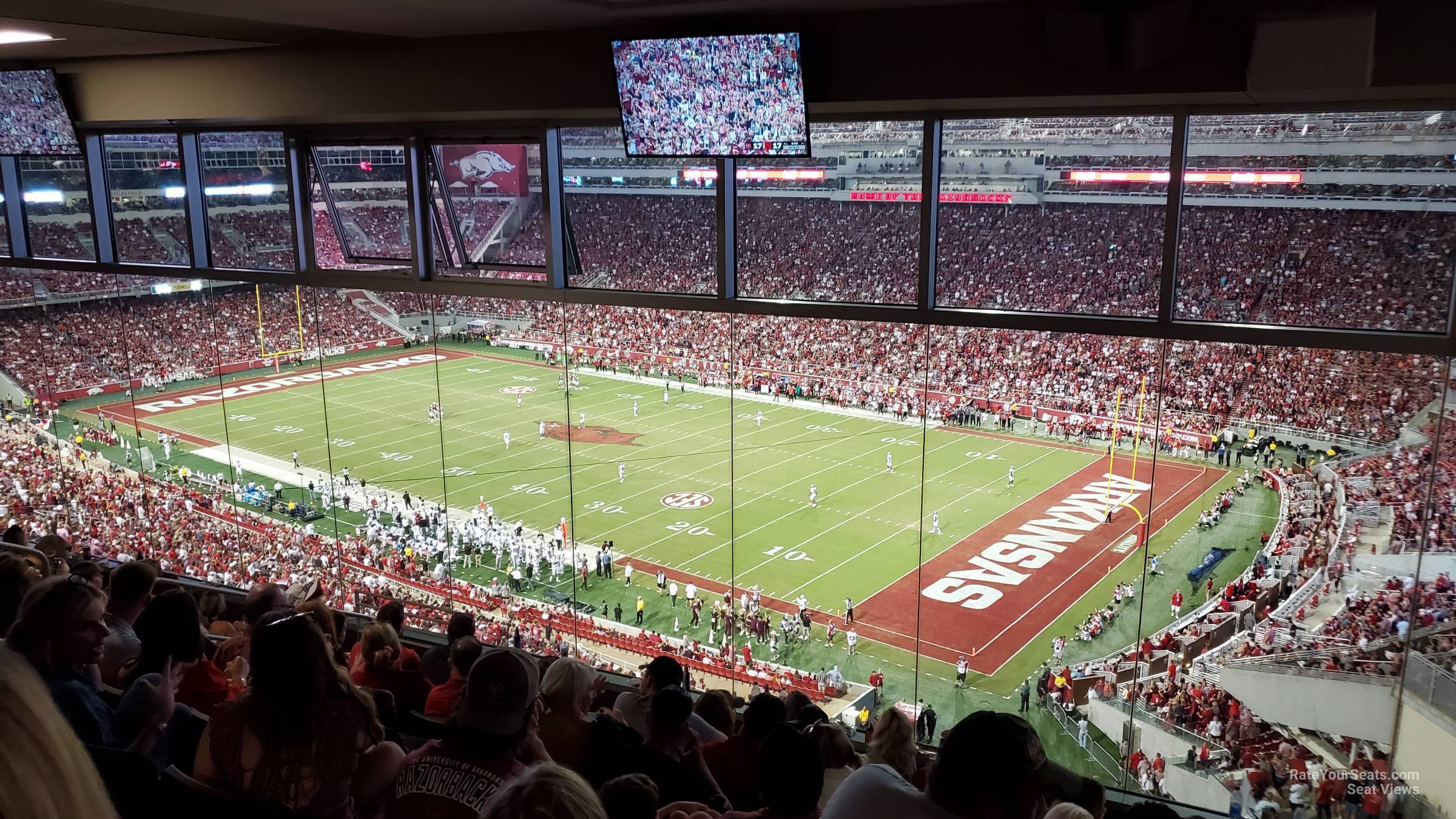 section 330, row 8 seat view  - razorback stadium