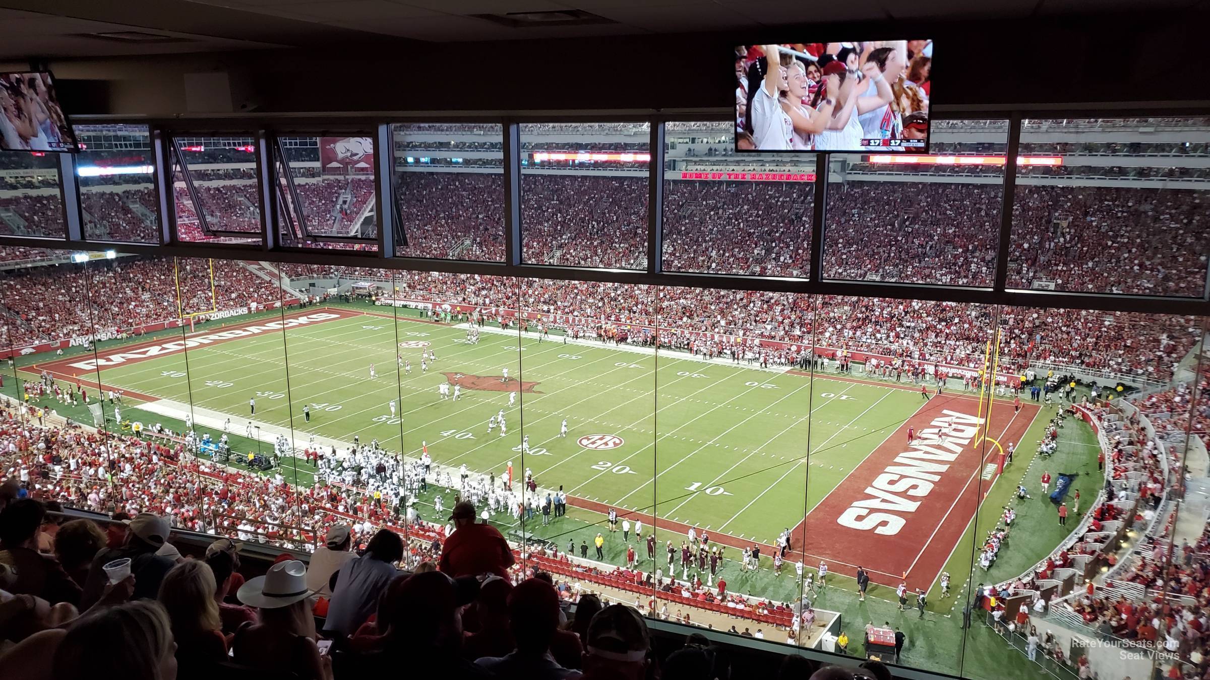 section 331, row 8 seat view  - razorback stadium