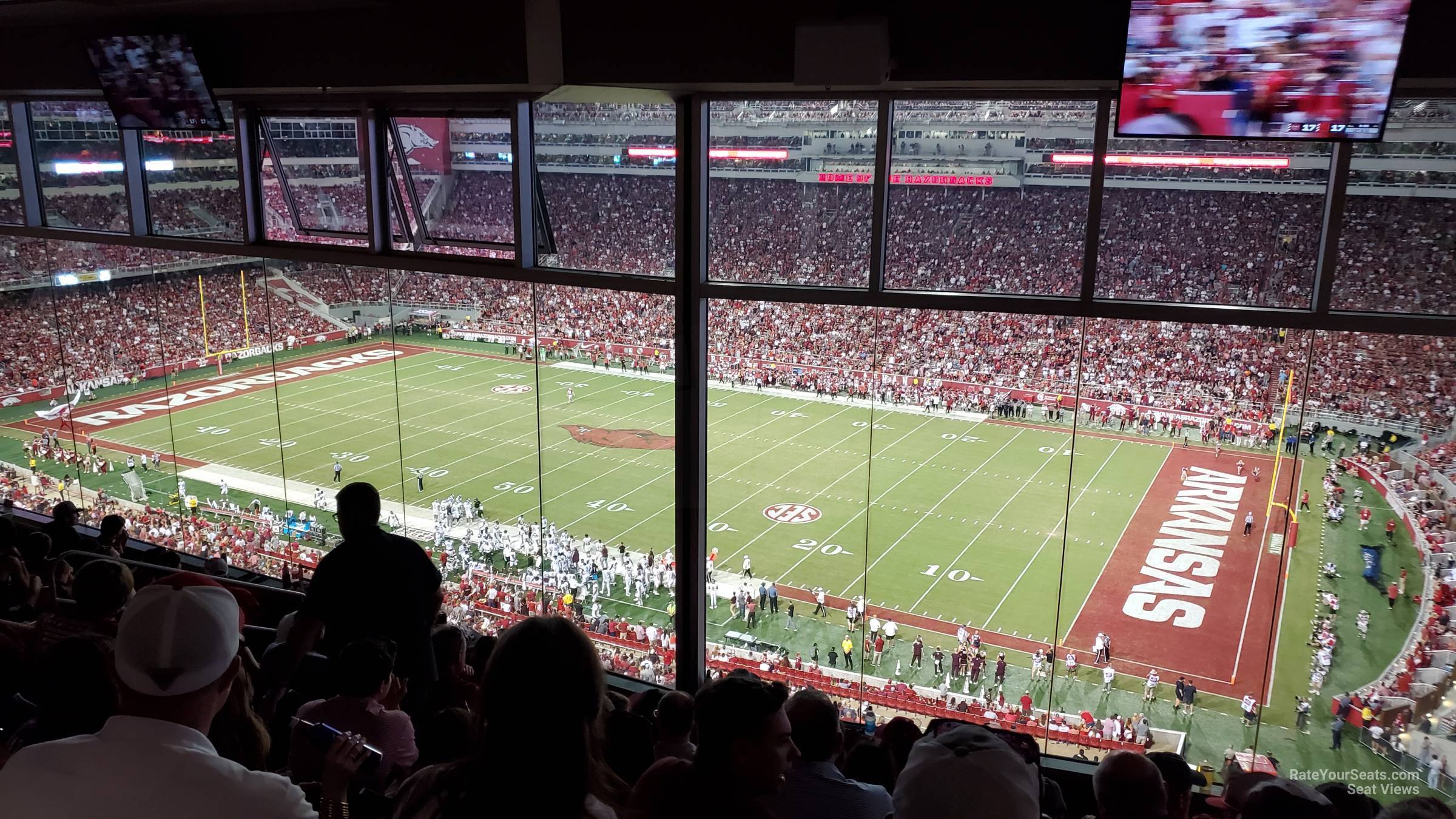 section 332, row 8 seat view  - razorback stadium