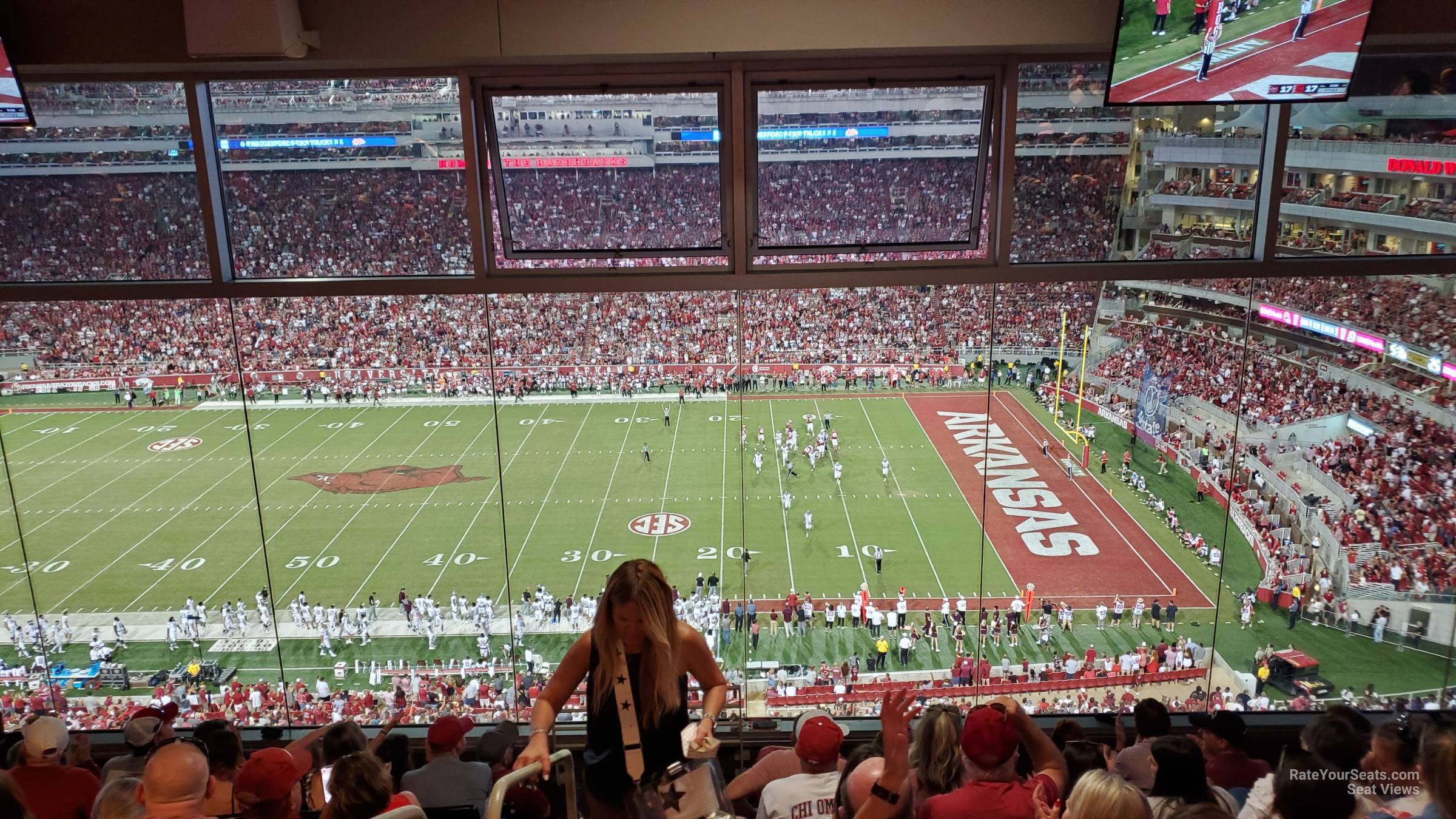 section 334, row 8 seat view  - razorback stadium