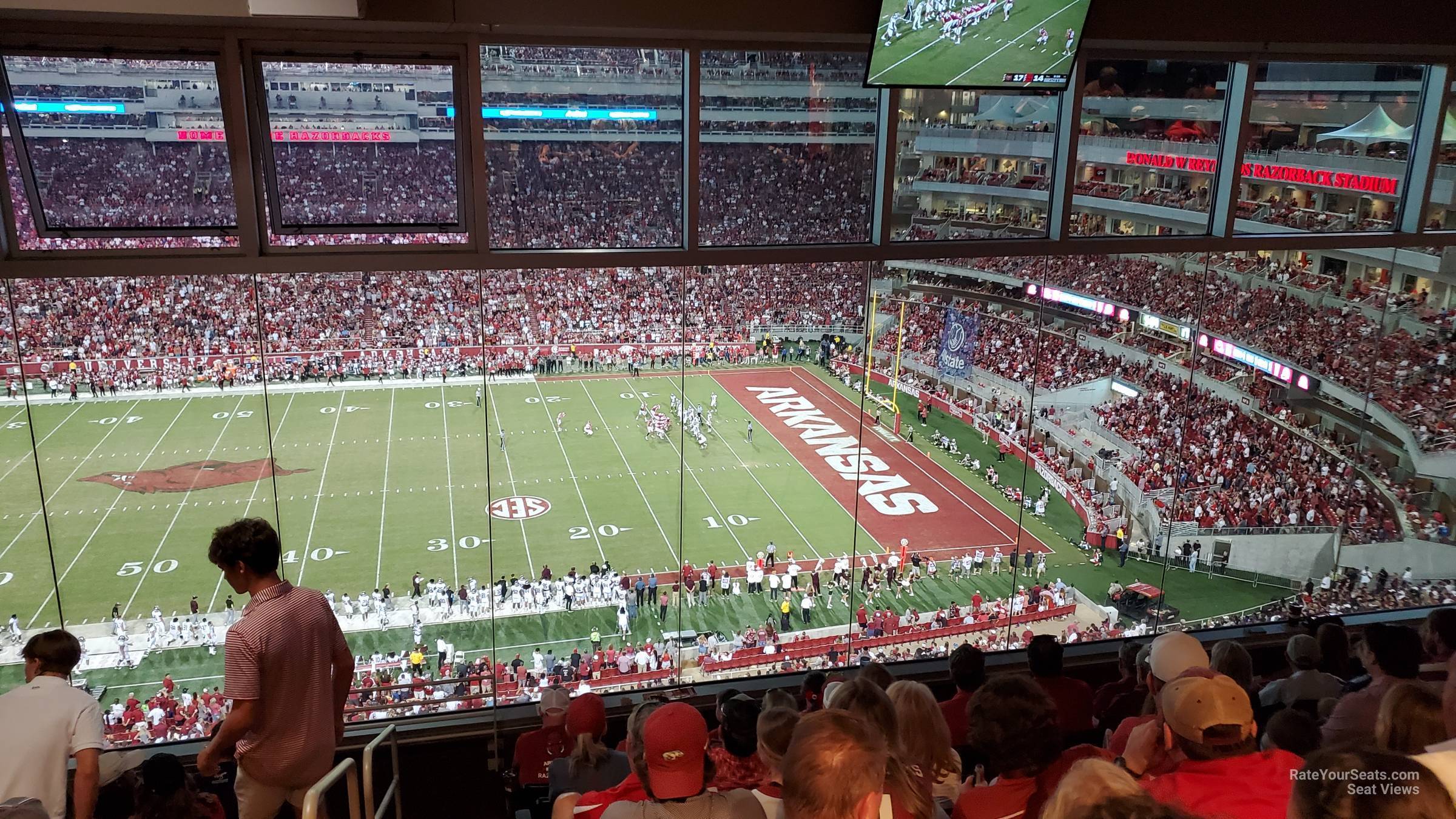 section 335, row 8 seat view  - razorback stadium