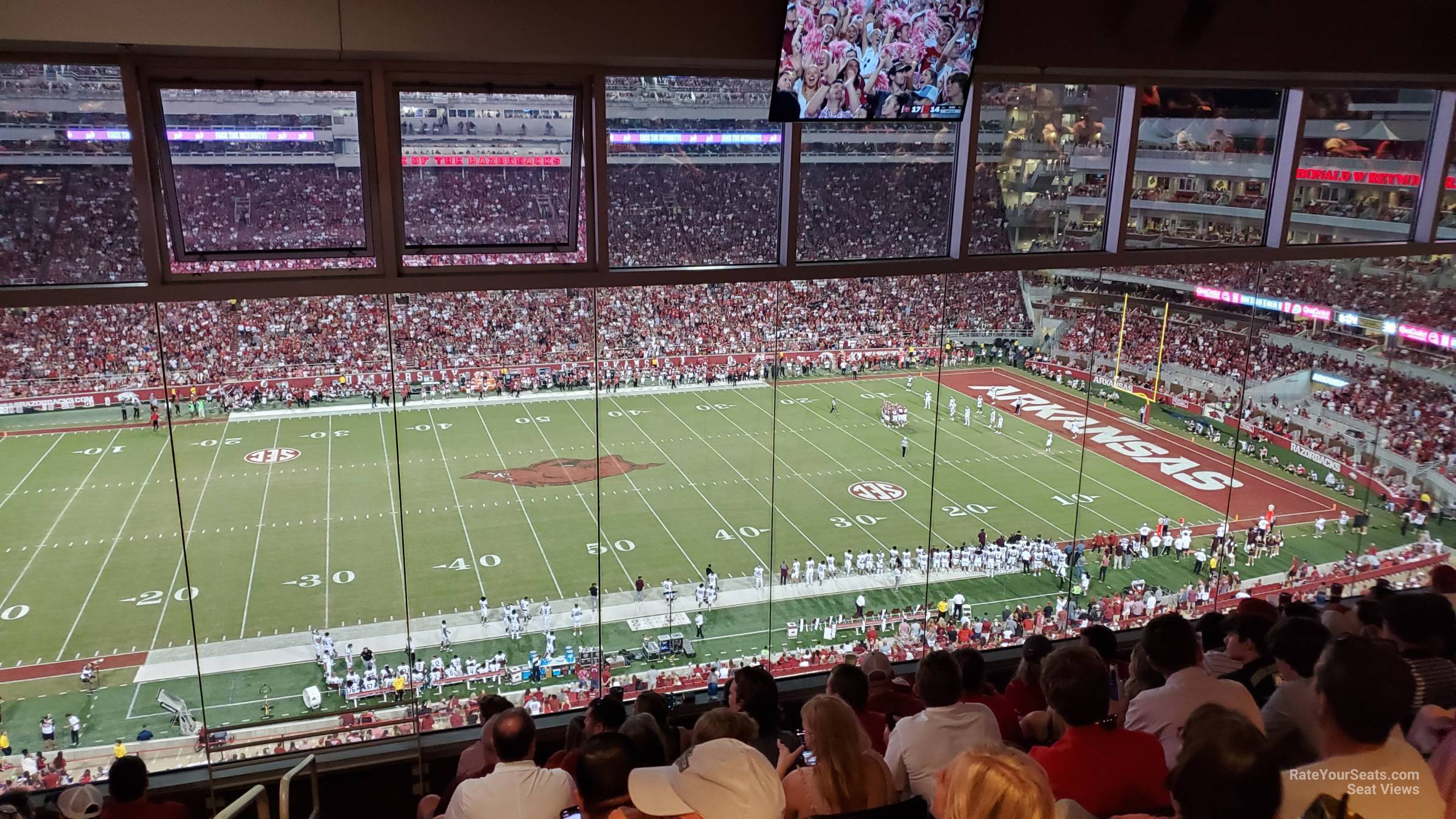 section 338, row 8 seat view  - razorback stadium