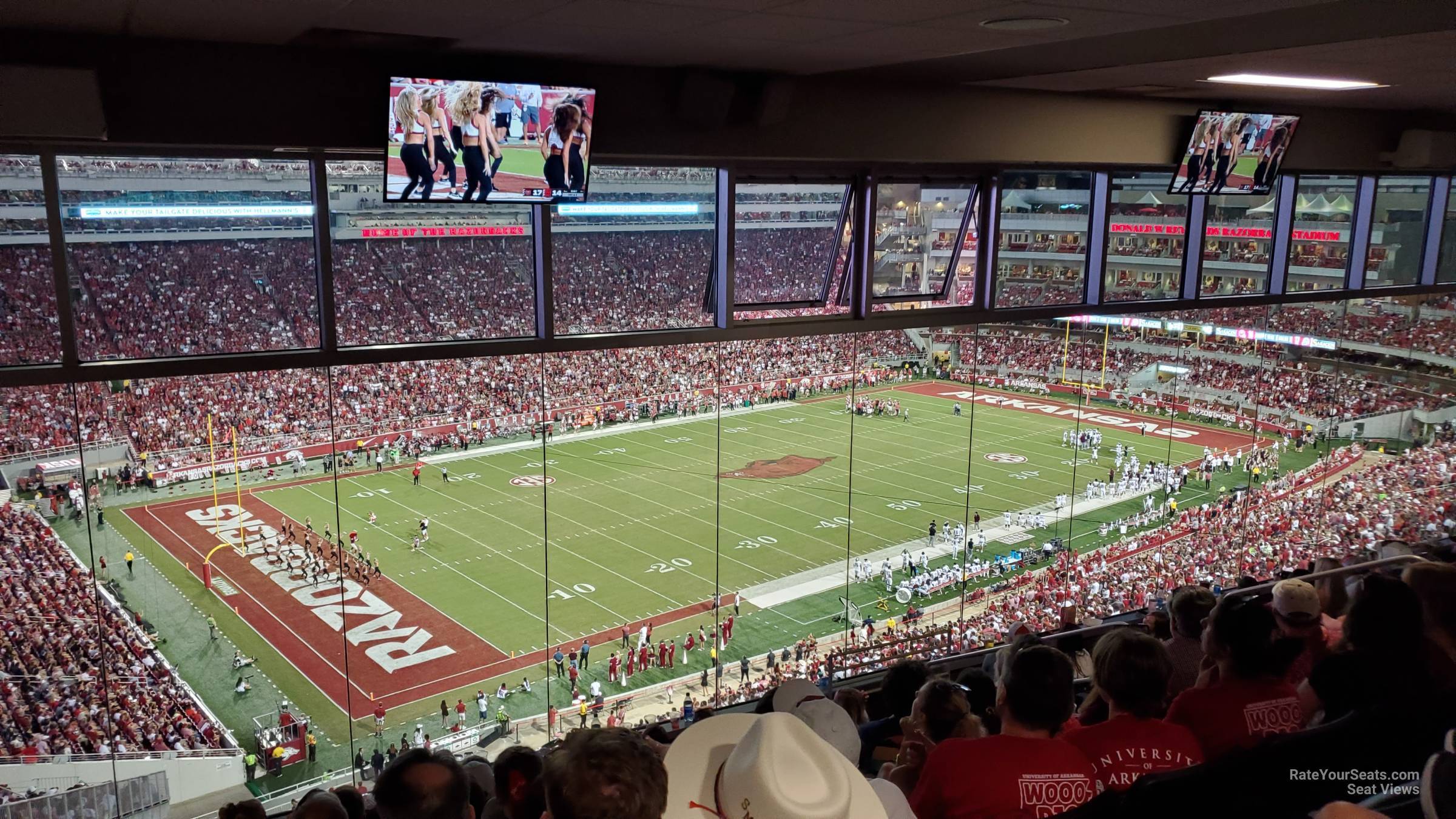 section 344, row 8 seat view  - razorback stadium