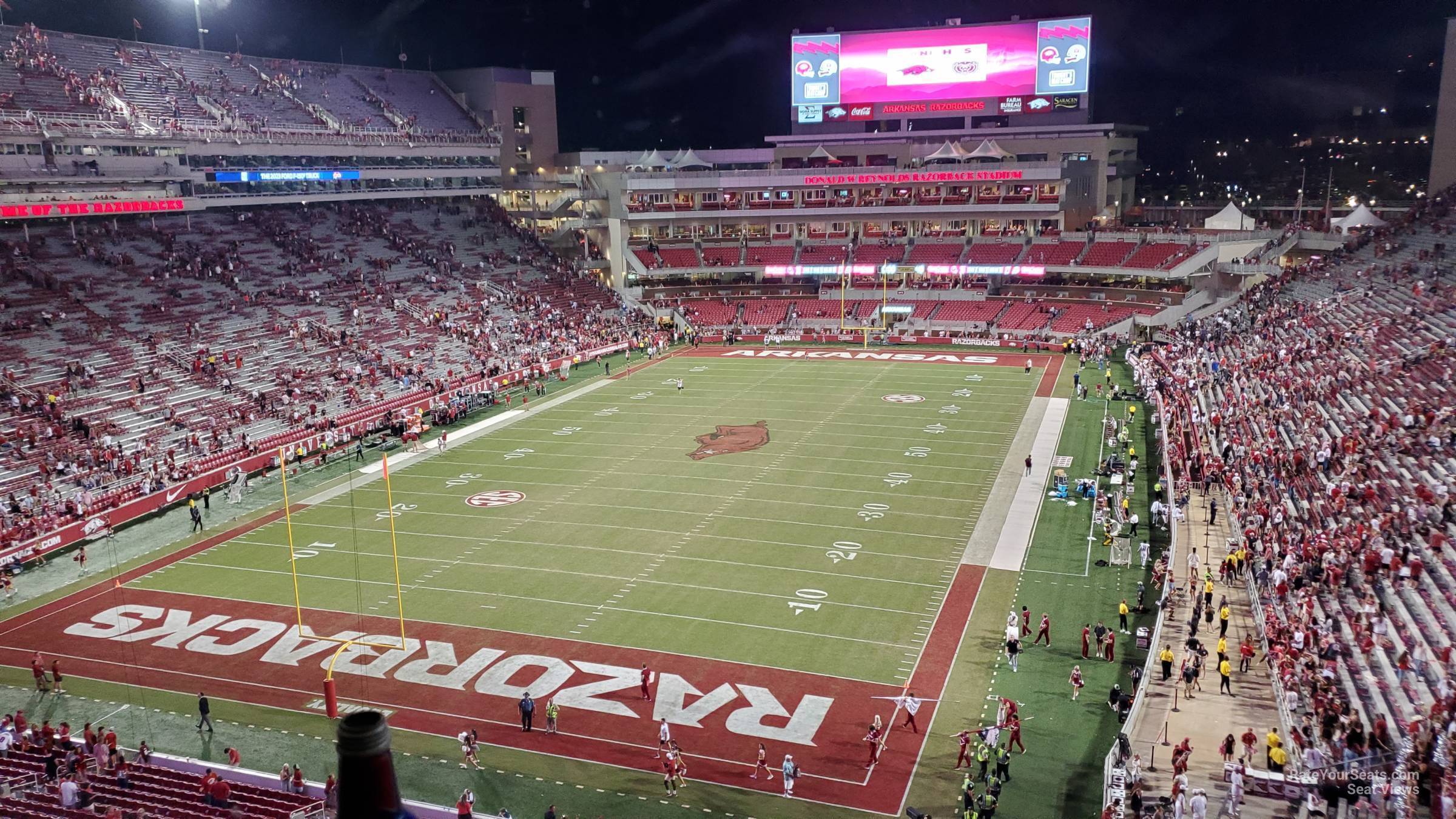 section 479, row 1 seat view  - razorback stadium