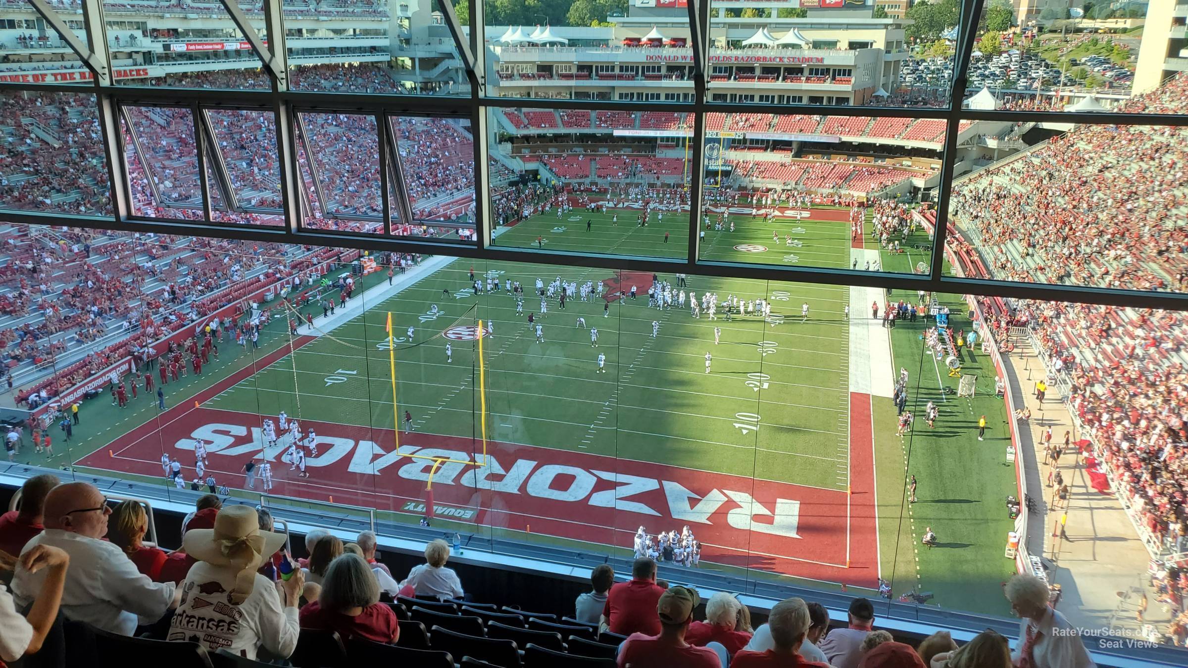 section 480, row 10 seat view  - razorback stadium