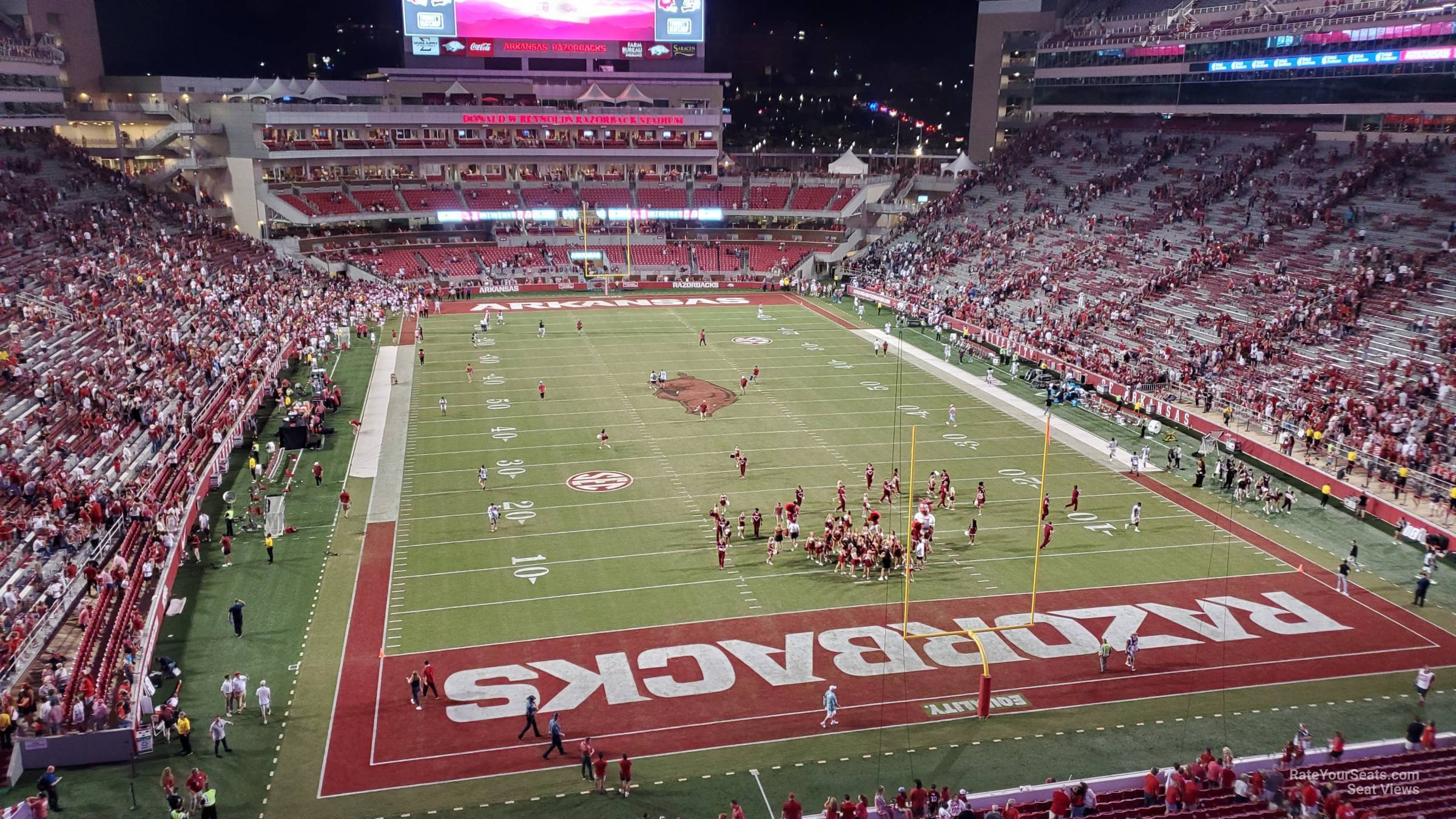 section 484, row 1 seat view  - razorback stadium