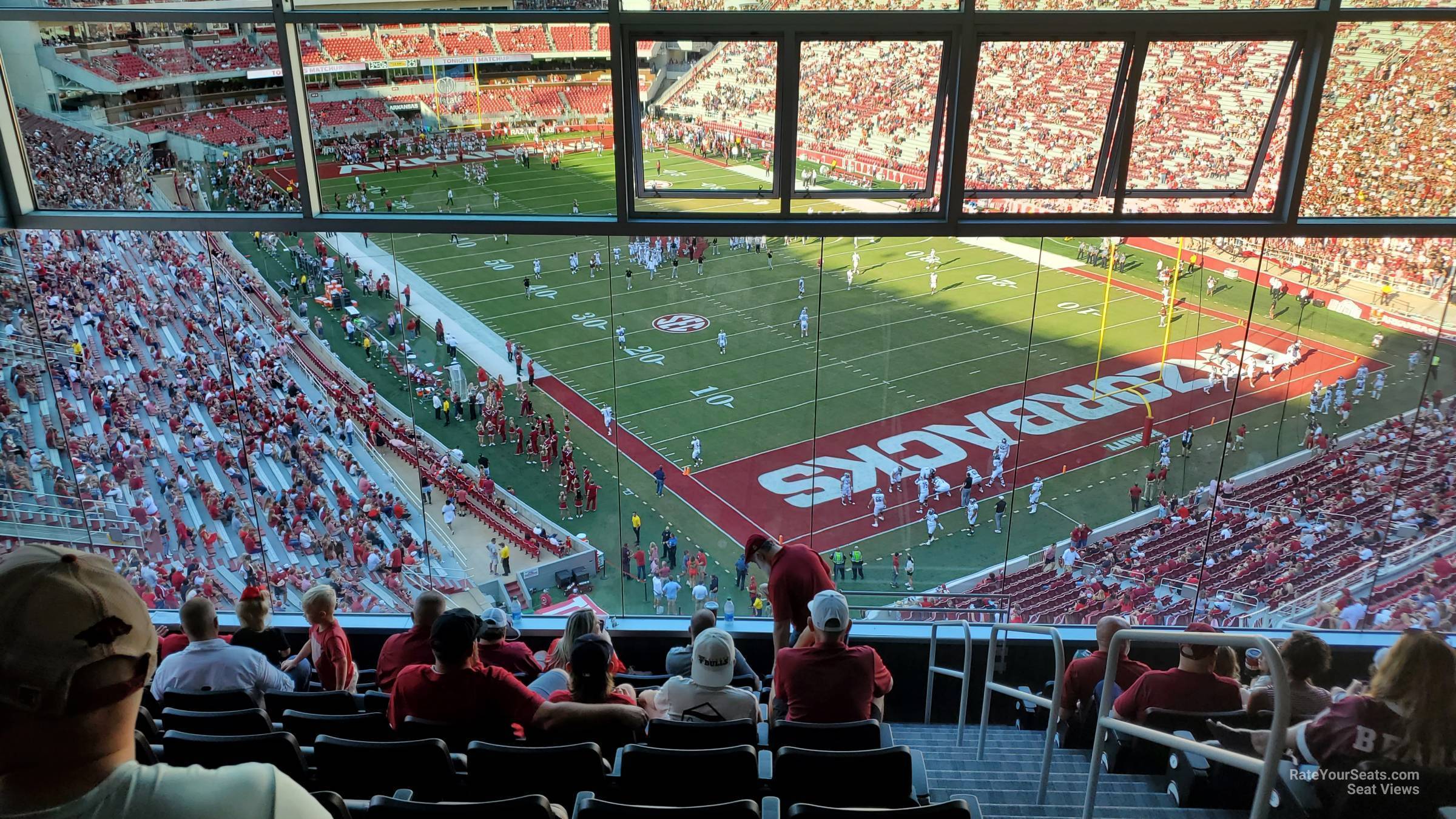 section 488, row 10 seat view  for football - razorback stadium