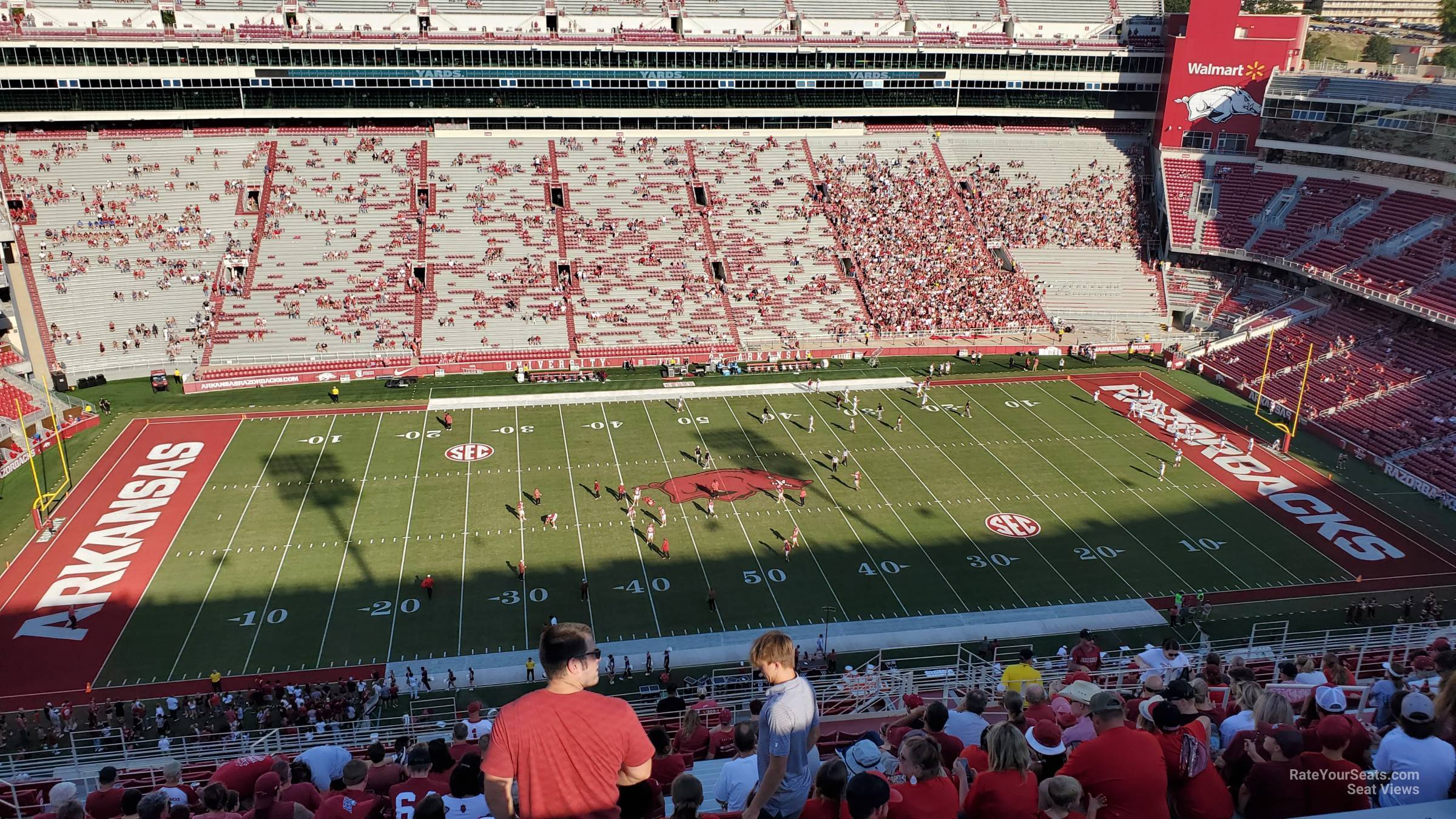 section 505, row 23 seat view  - razorback stadium