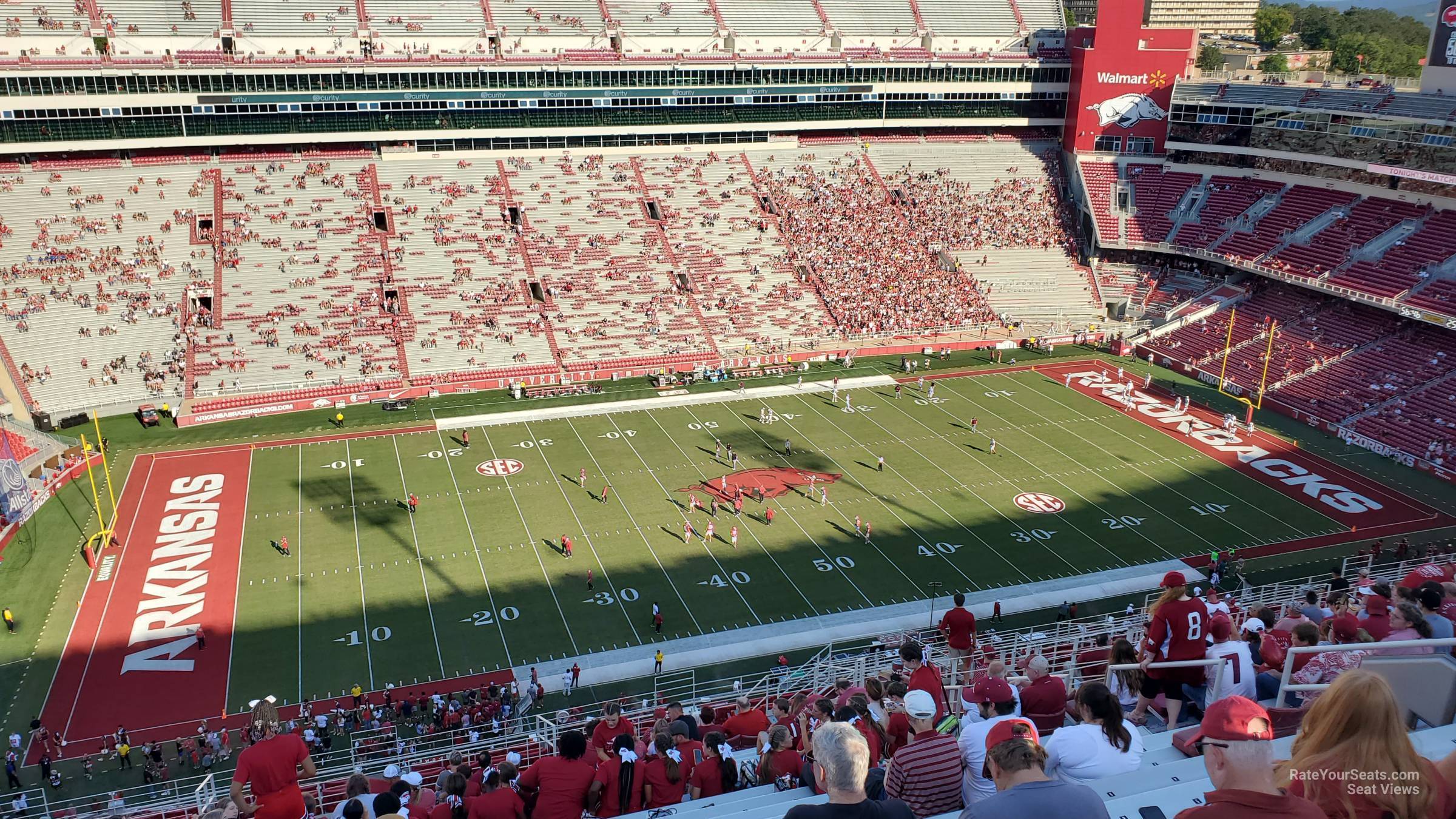 section 506, row 23 seat view  - razorback stadium