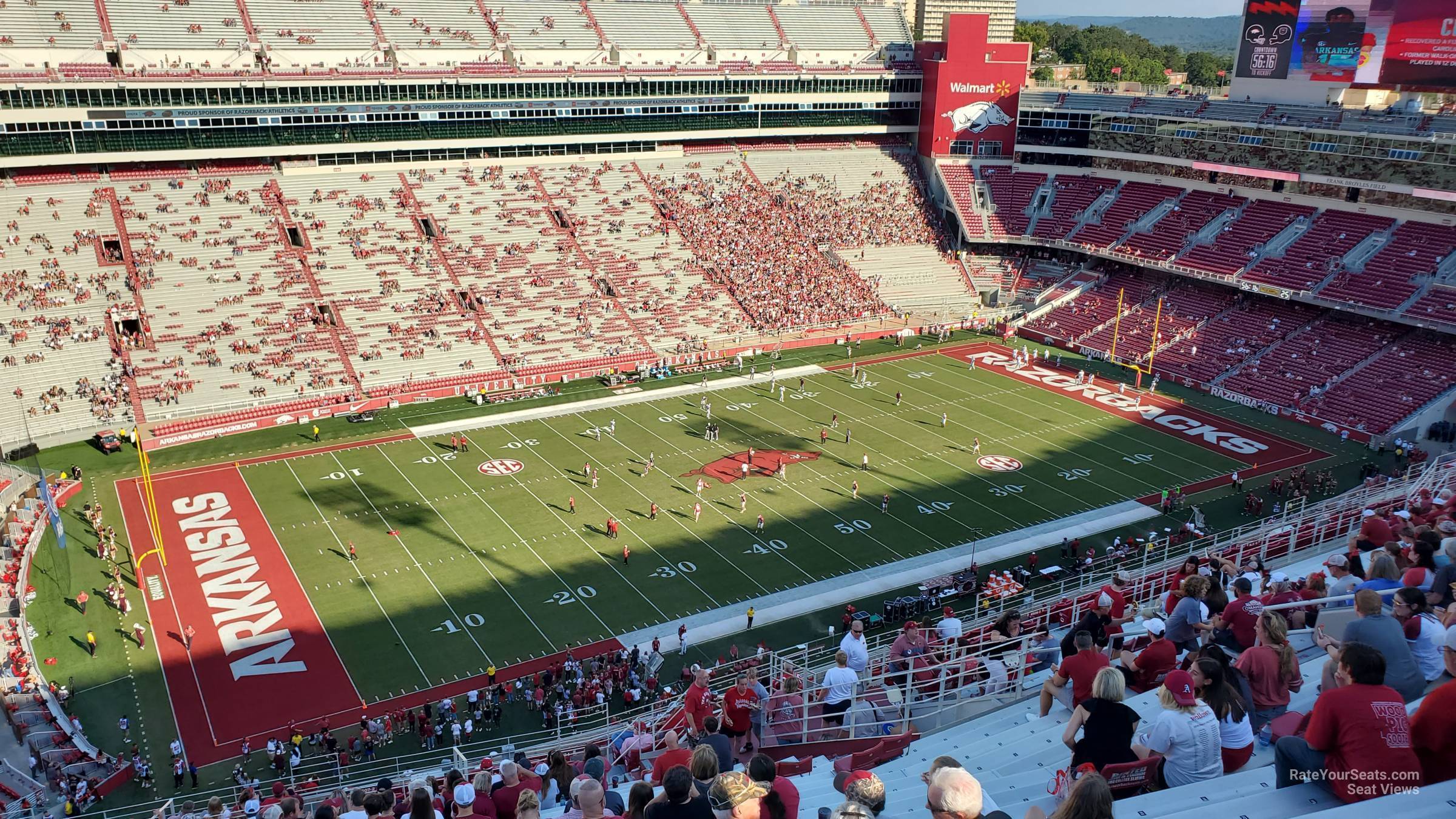 section 507, row 23 seat view  - razorback stadium