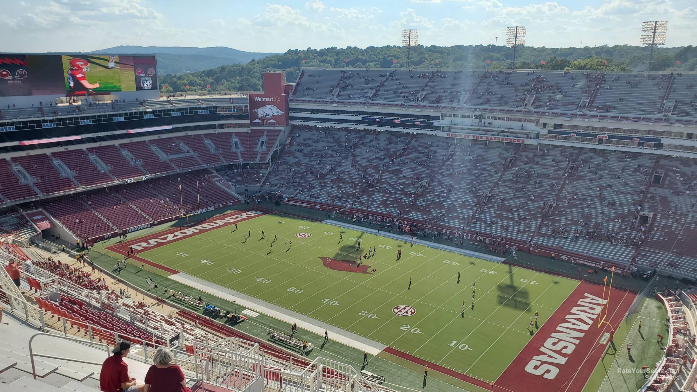 section 519-2, row 16 seat view  - razorback stadium