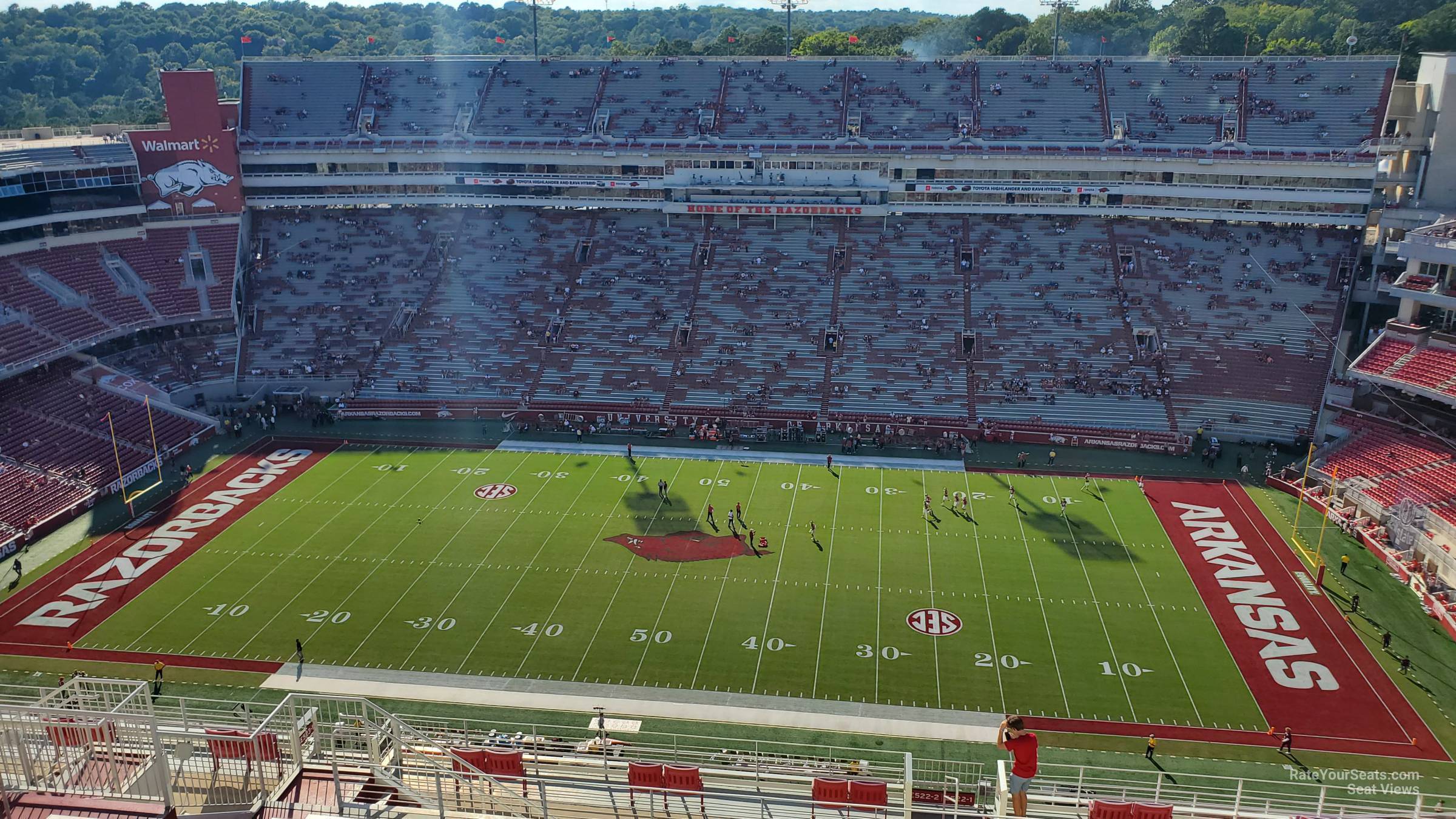 section 522-2, row 16 seat view  - razorback stadium