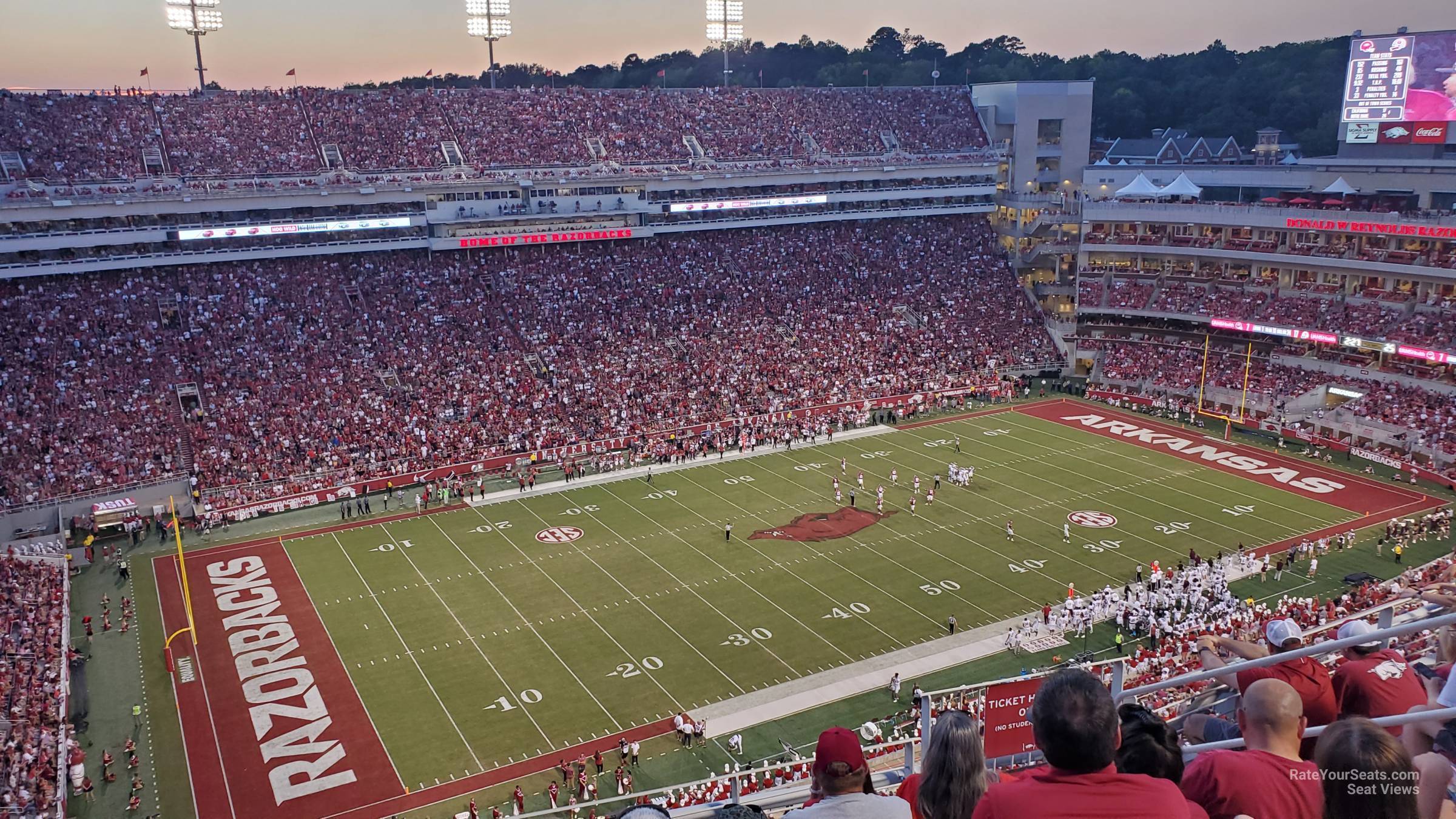 section 526-2, row 1 seat view  - razorback stadium