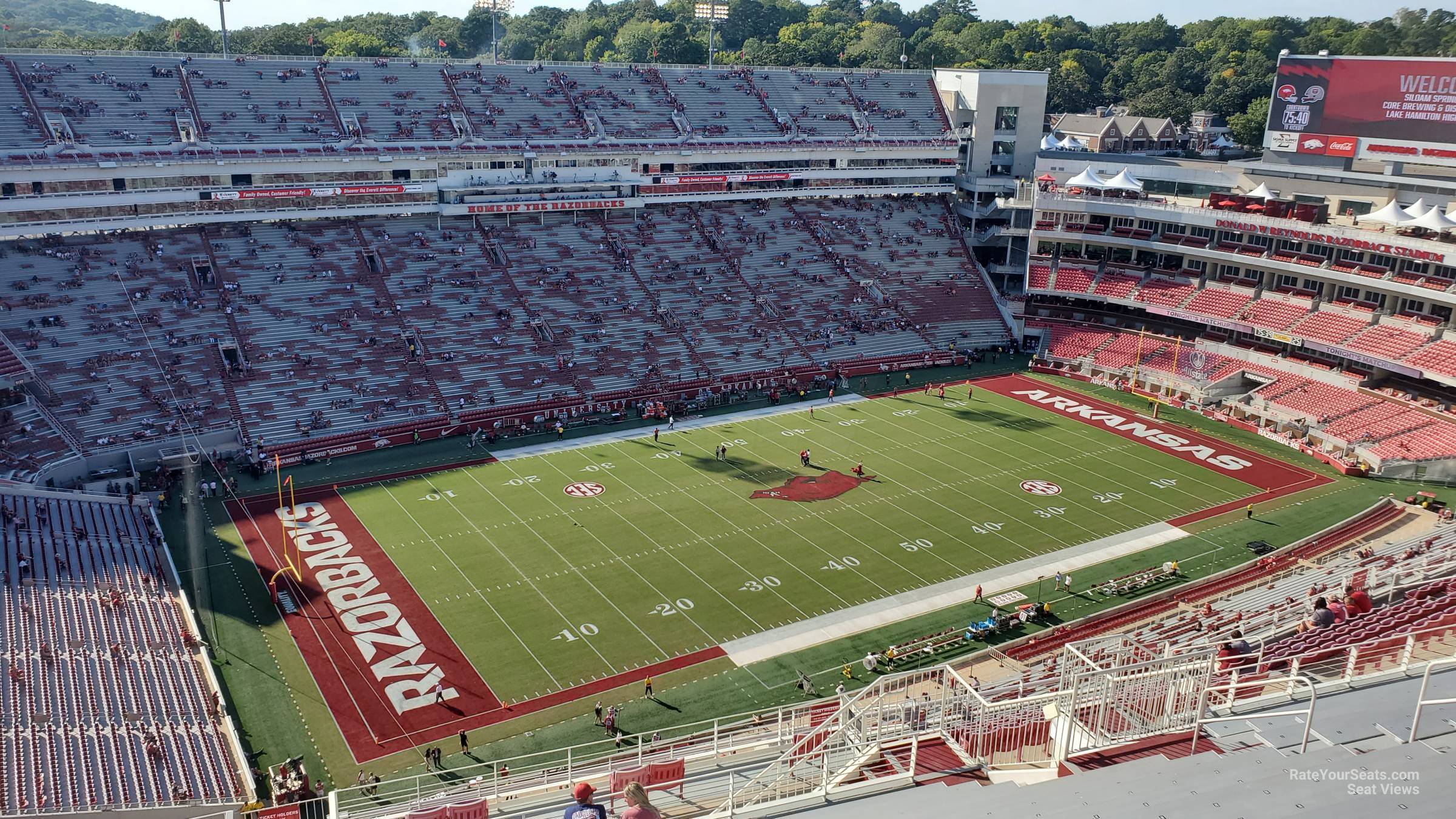 section 527-2, row 16 seat view  - razorback stadium