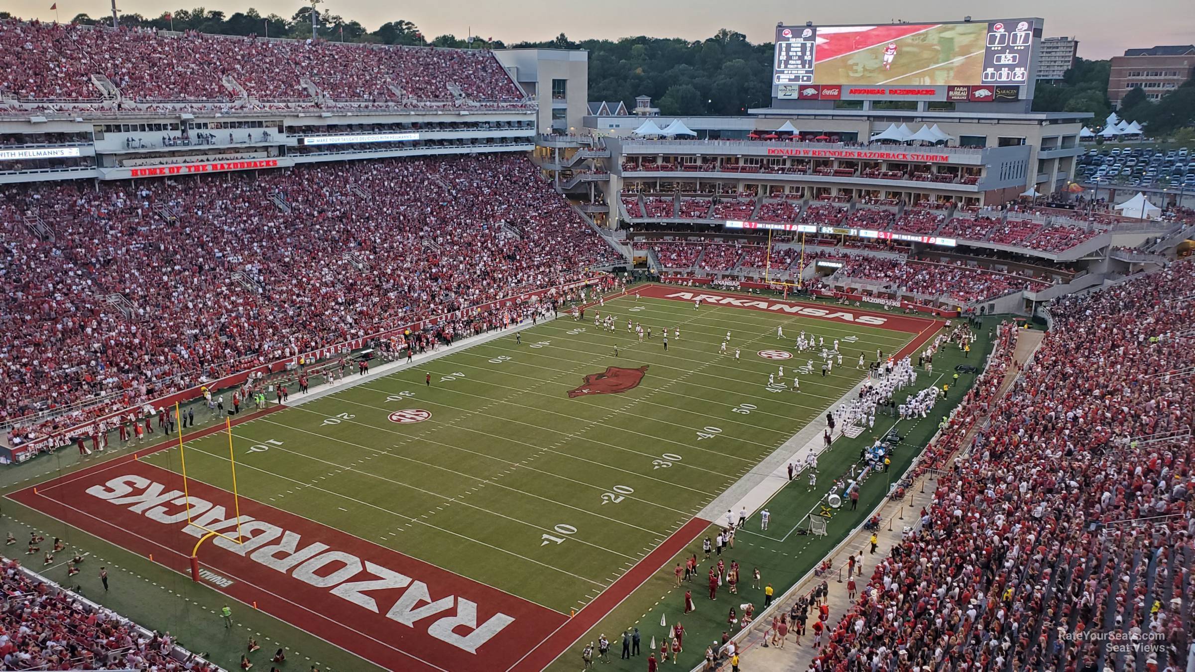 section 529, row 6 seat view  - razorback stadium