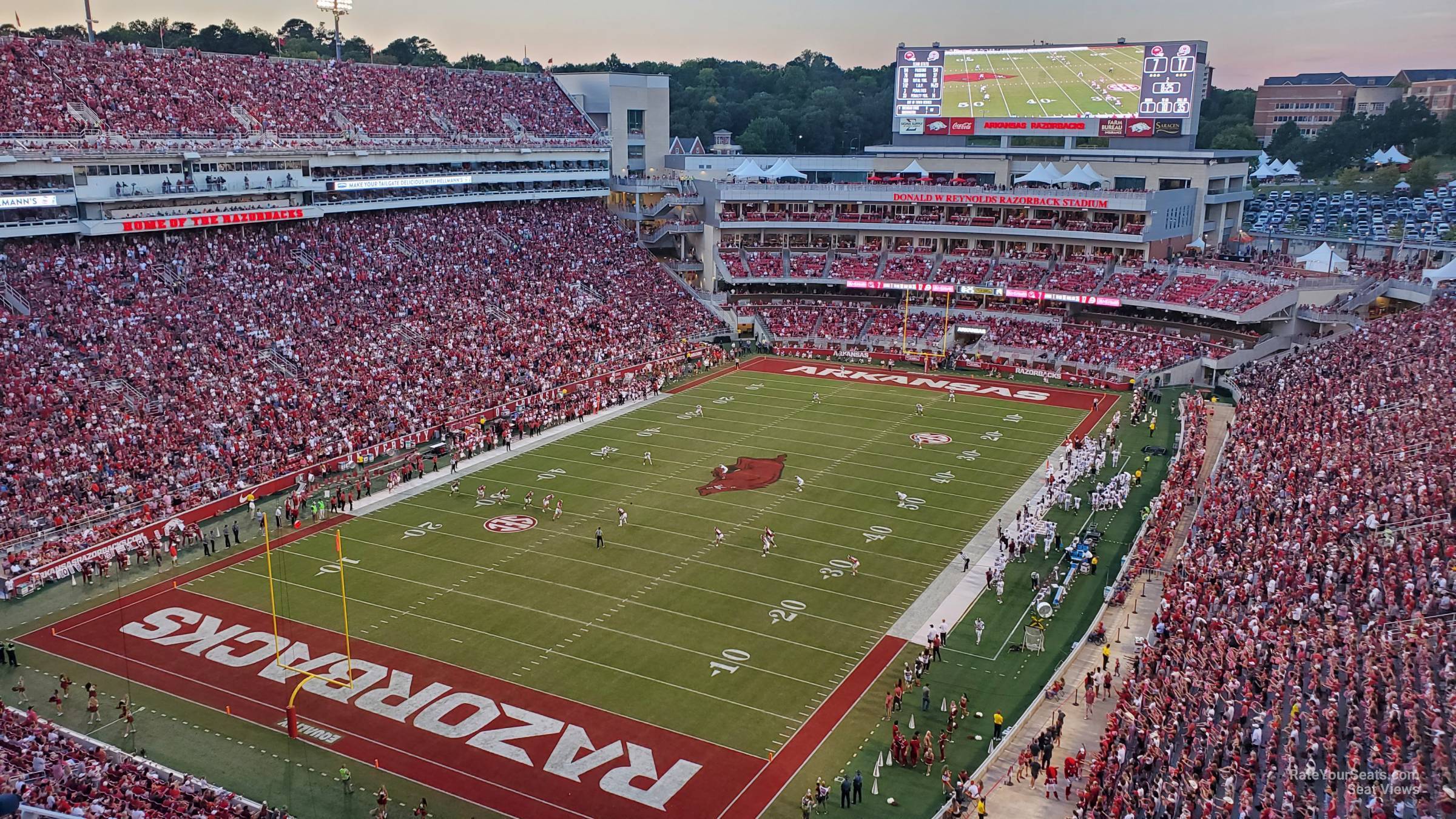 section 530, row 6 seat view  - razorback stadium