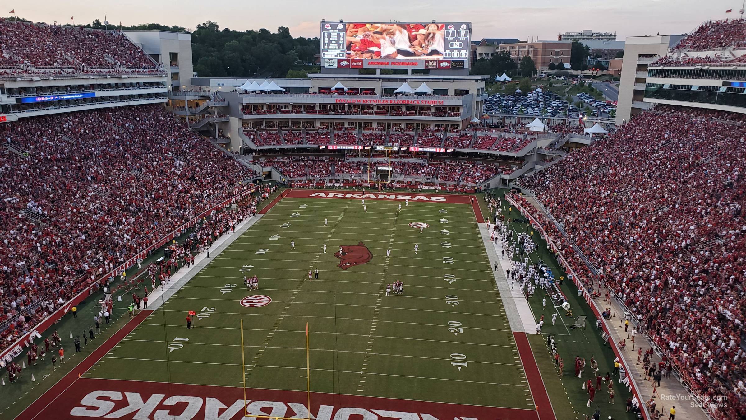 section 533, row 6 seat view  - razorback stadium