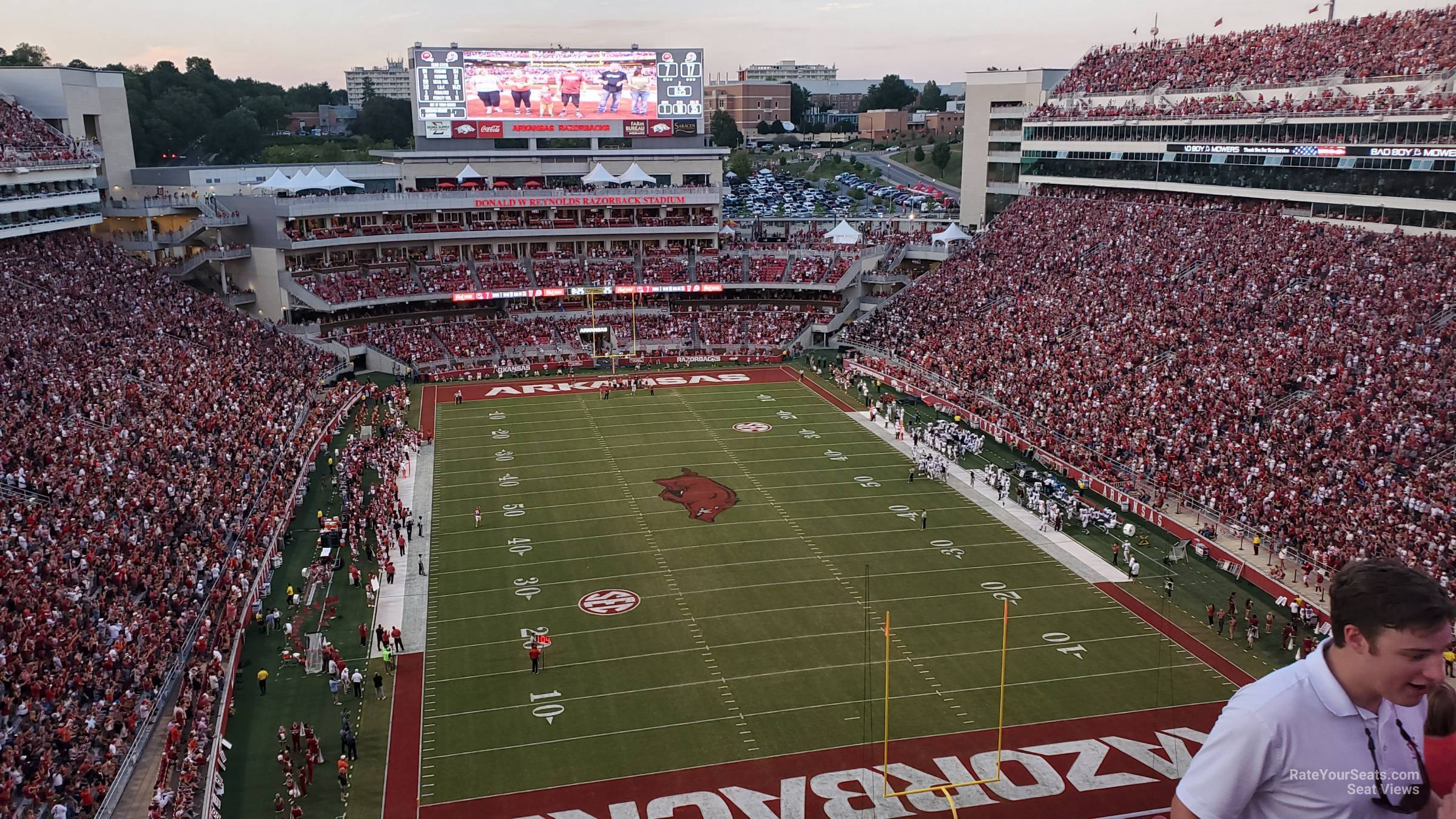 section 536, row 6 seat view  - razorback stadium