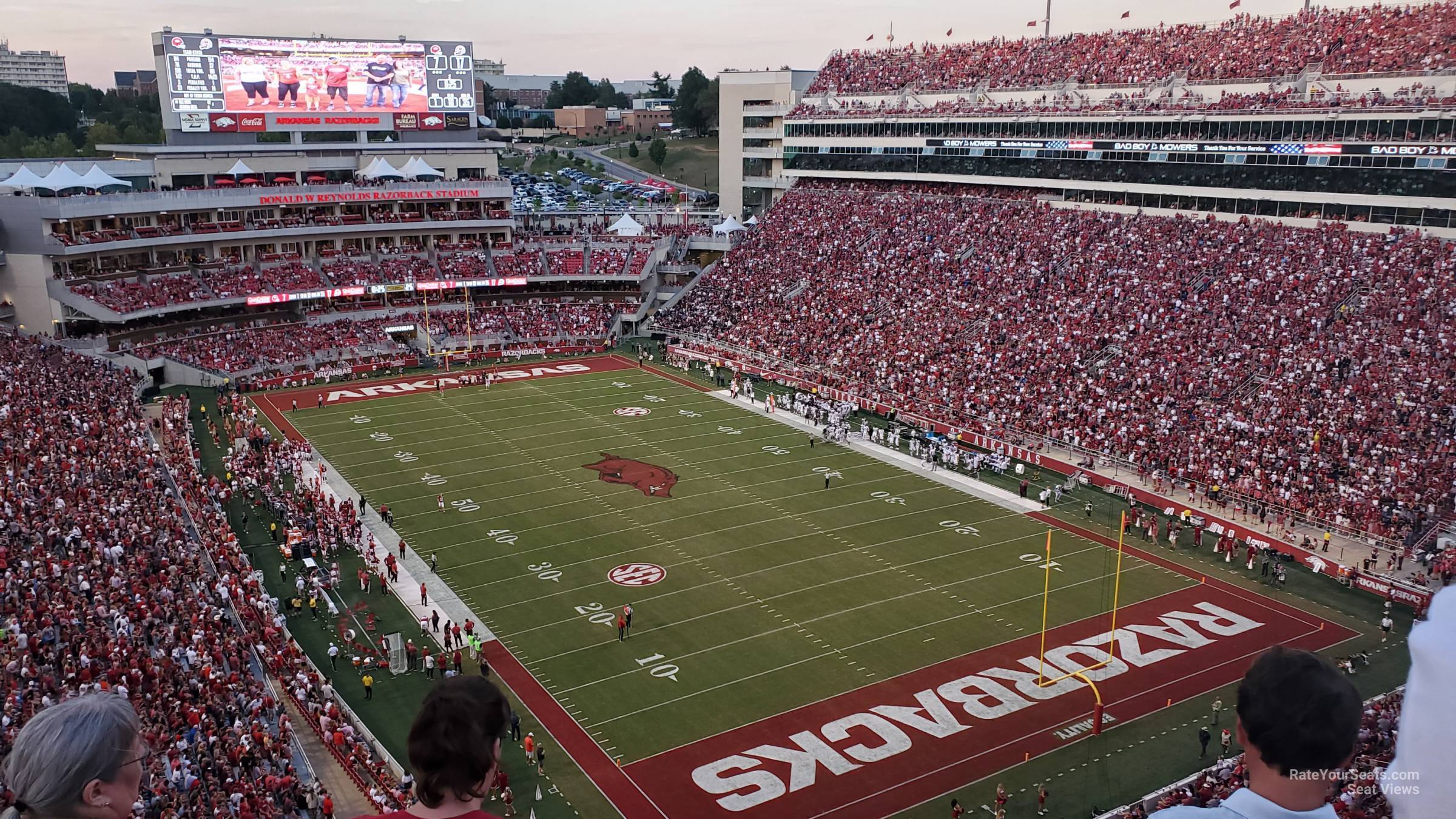 section 538, row 6 seat view  - razorback stadium