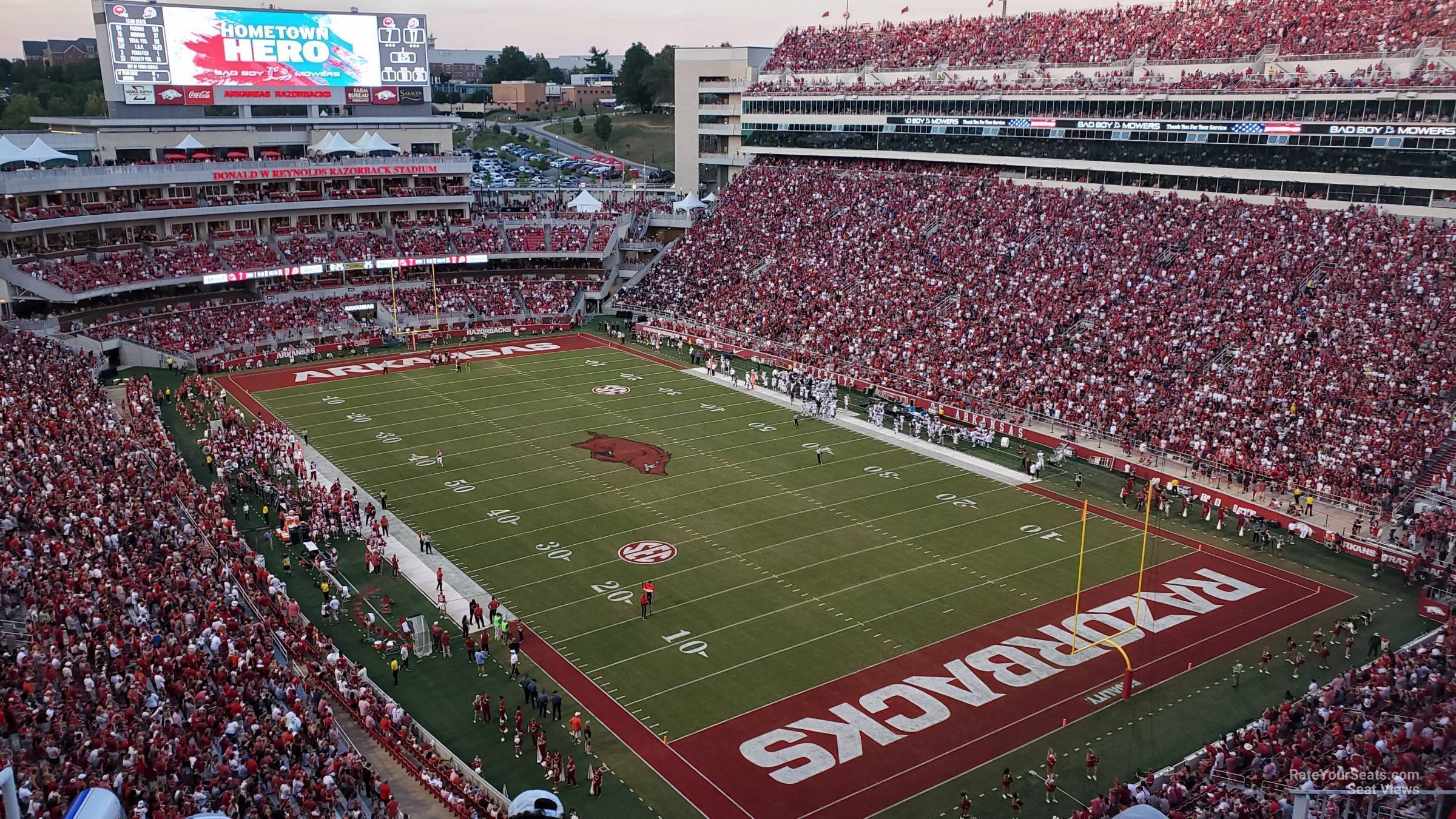 section 539, row 6 seat view  - razorback stadium