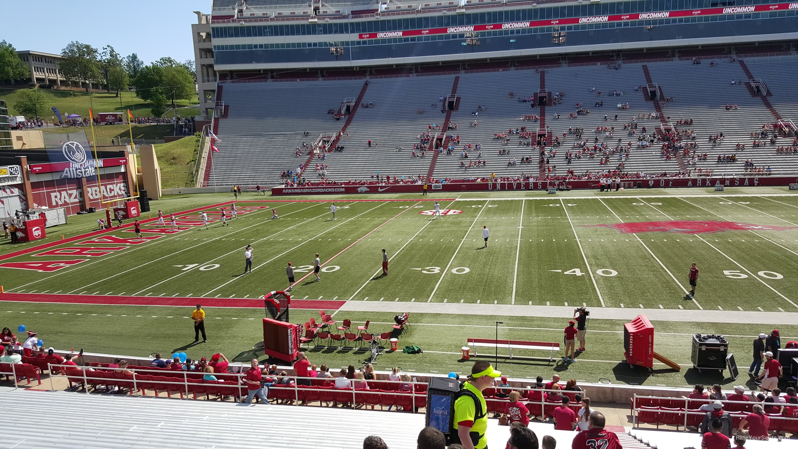razorback stadium section 105 rateyourseats com razorback stadium seat chart