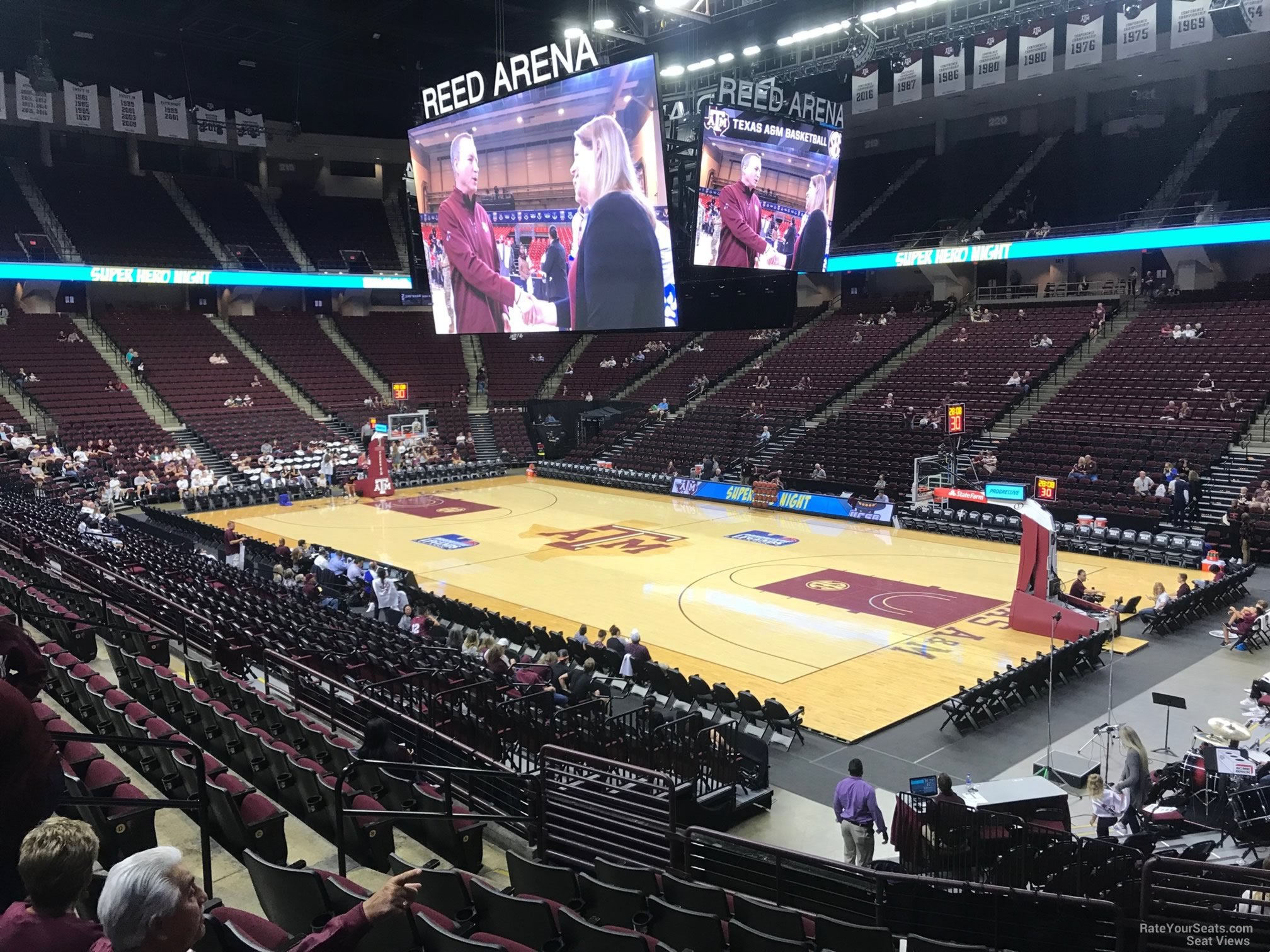 section 102, row j seat view  - reed arena