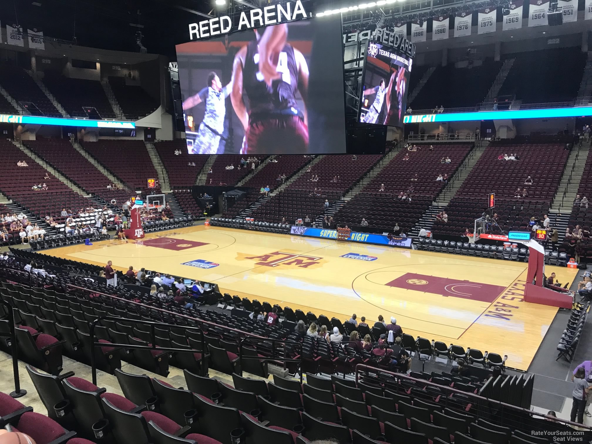section 103, row j seat view  - reed arena