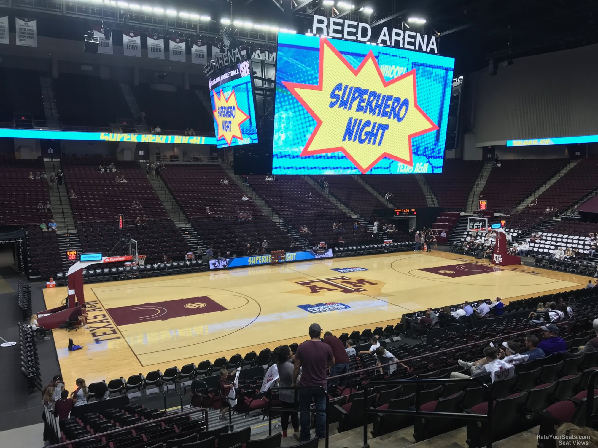 section 107, row j seat view  - reed arena
