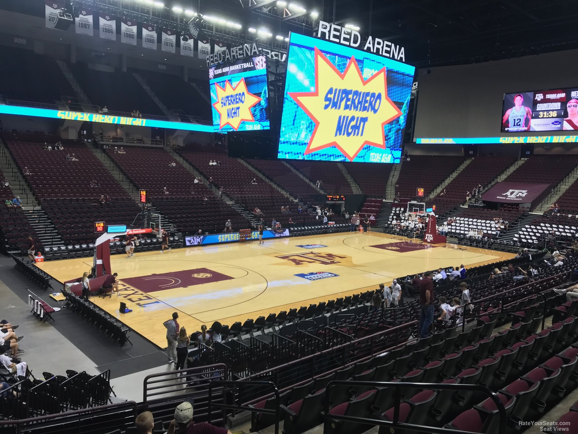 section 108, row j seat view  - reed arena