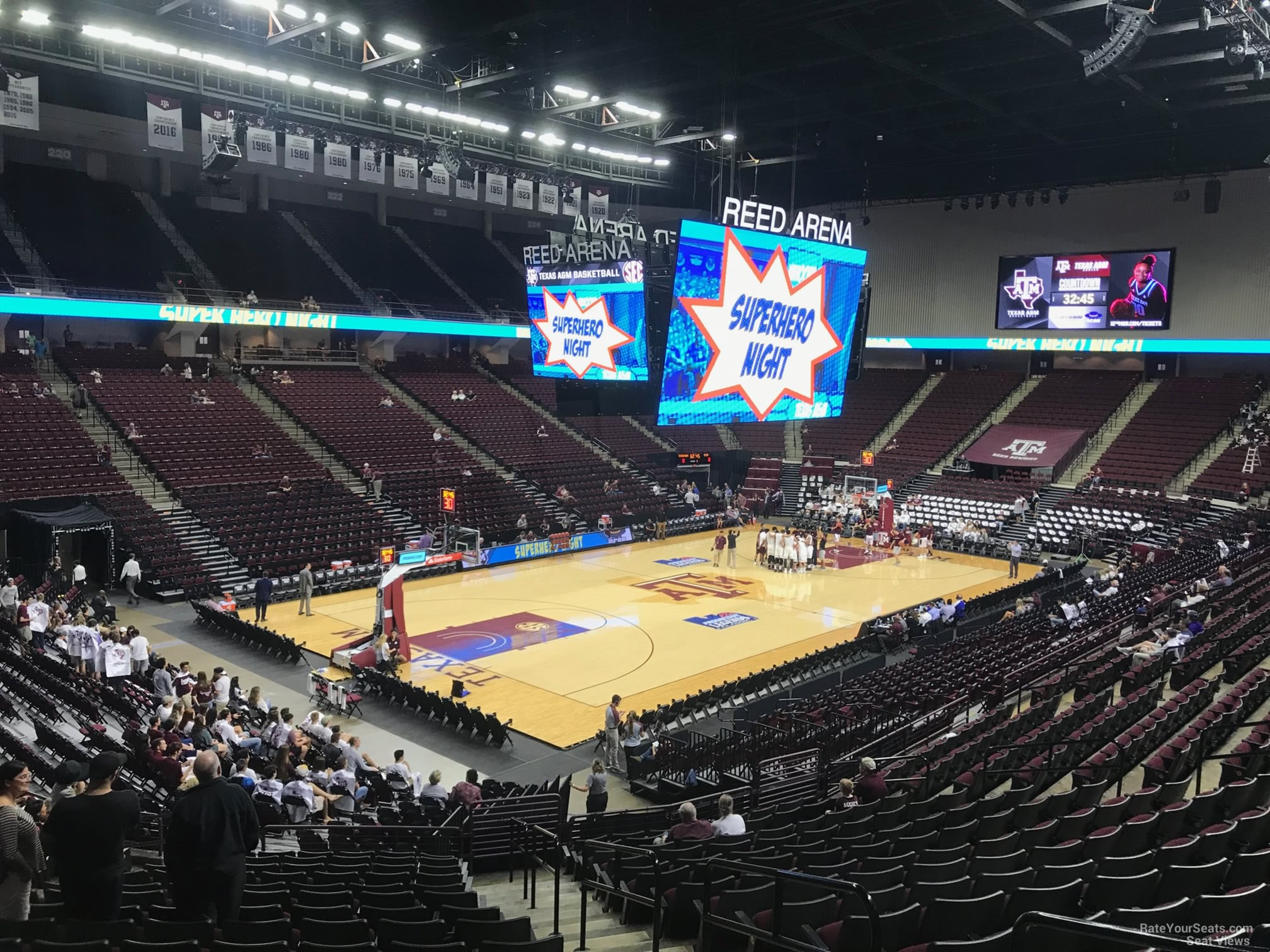 section 109, row s seat view  - reed arena