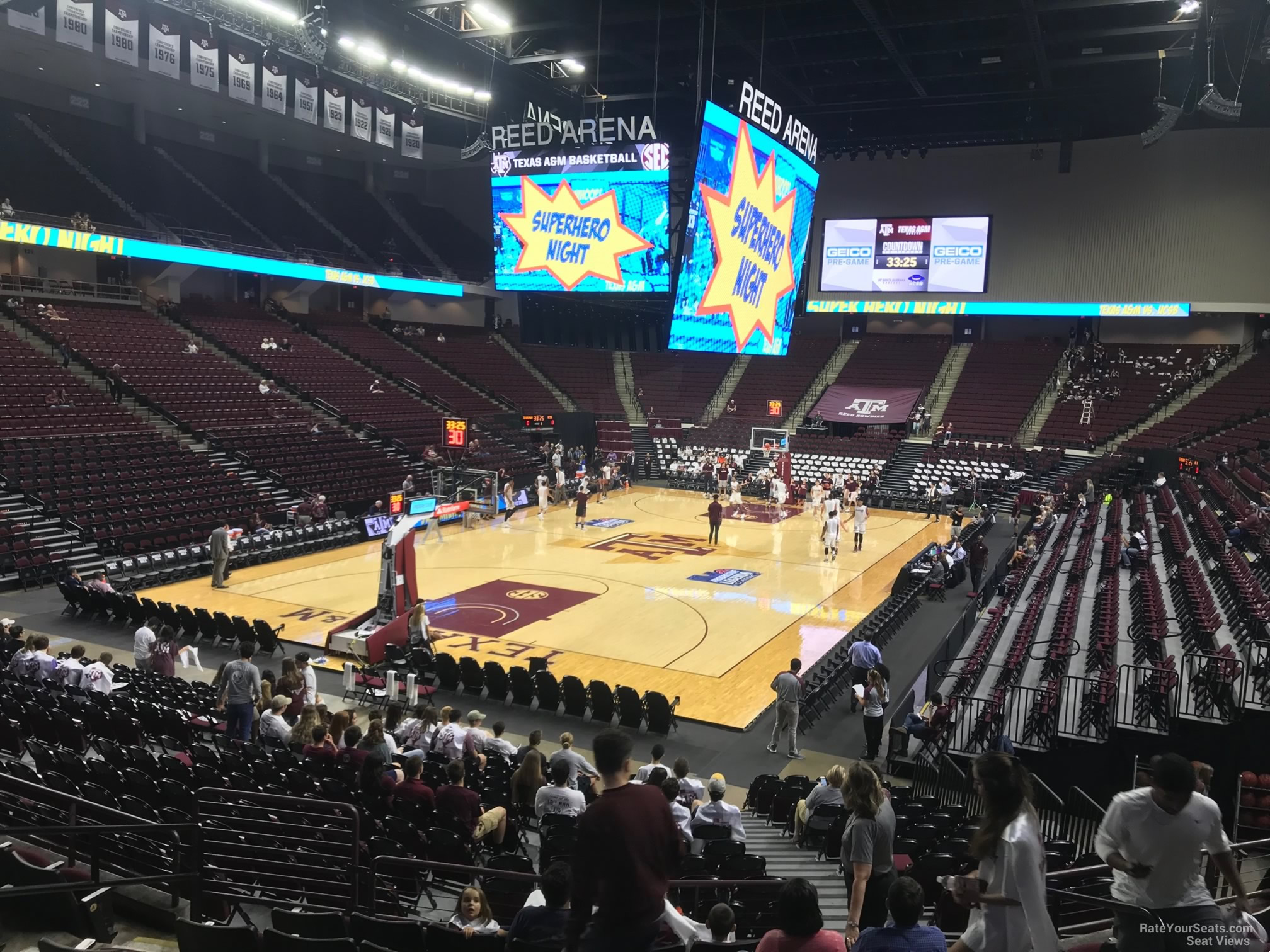 section 111, row j seat view  - reed arena