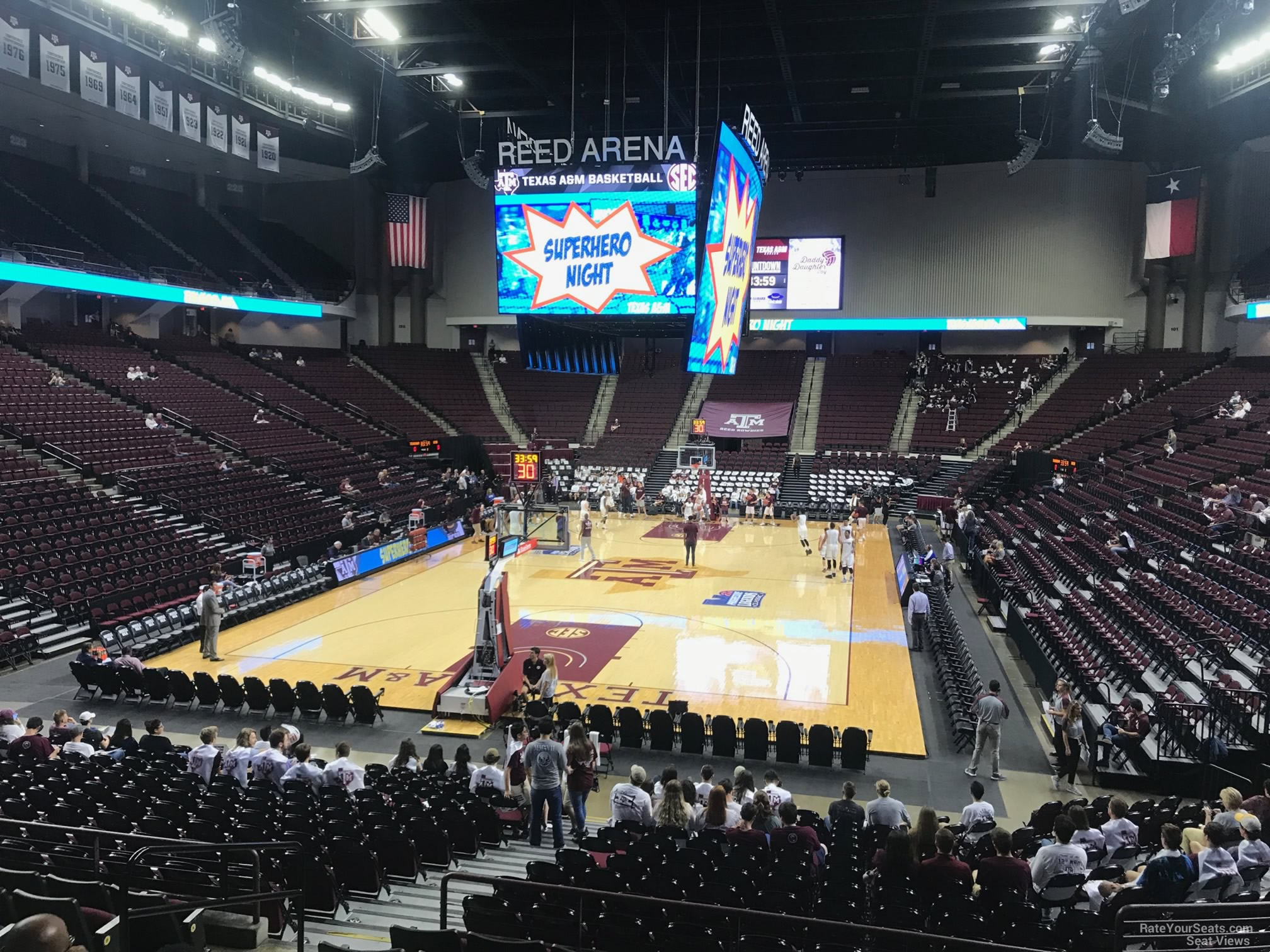 section 112, row j seat view  - reed arena