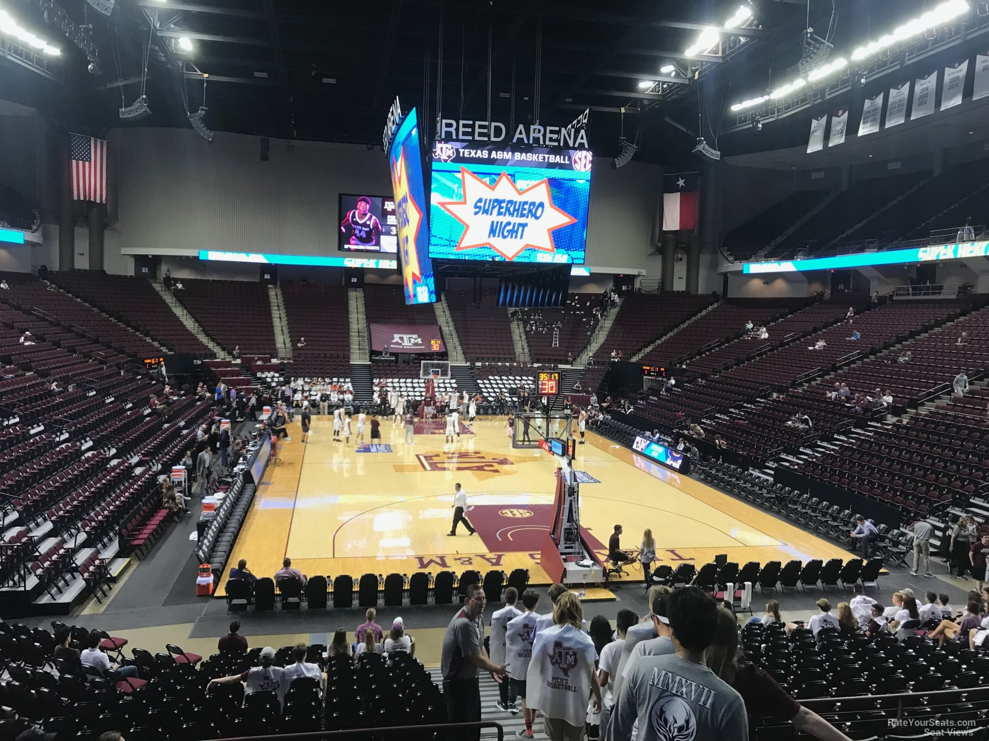 section 114, row j seat view  - reed arena