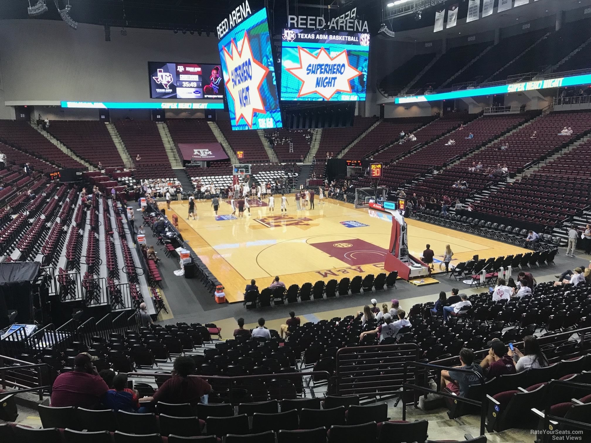 section 115, row j seat view  - reed arena