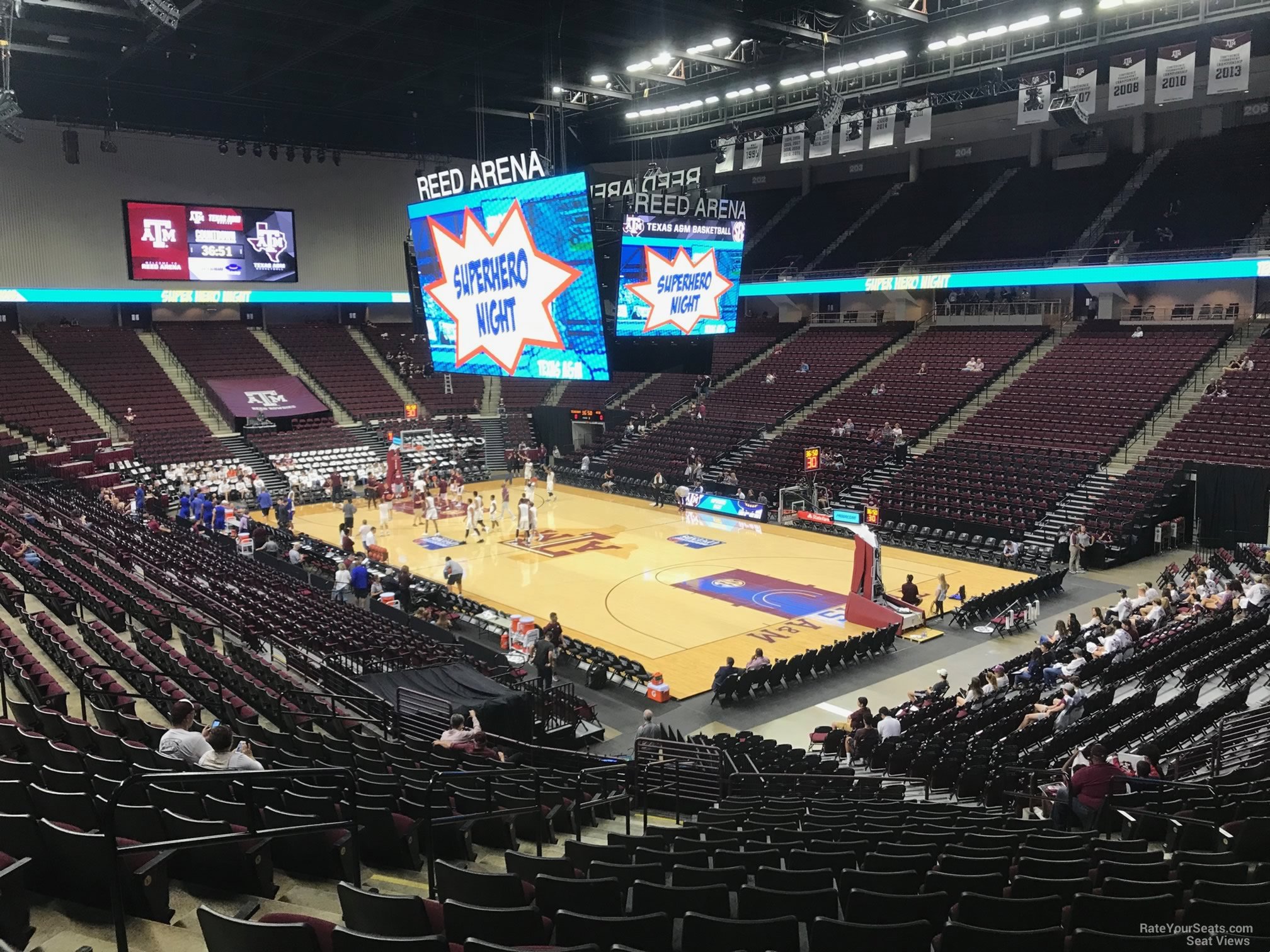 section 117, row s seat view  - reed arena