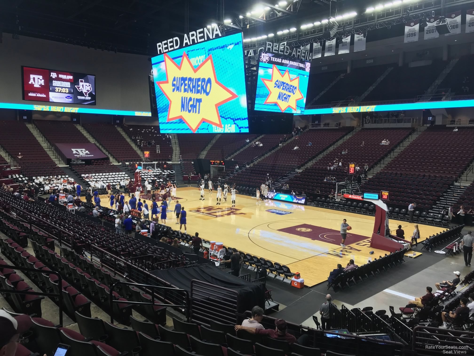 section 118, row j seat view  - reed arena