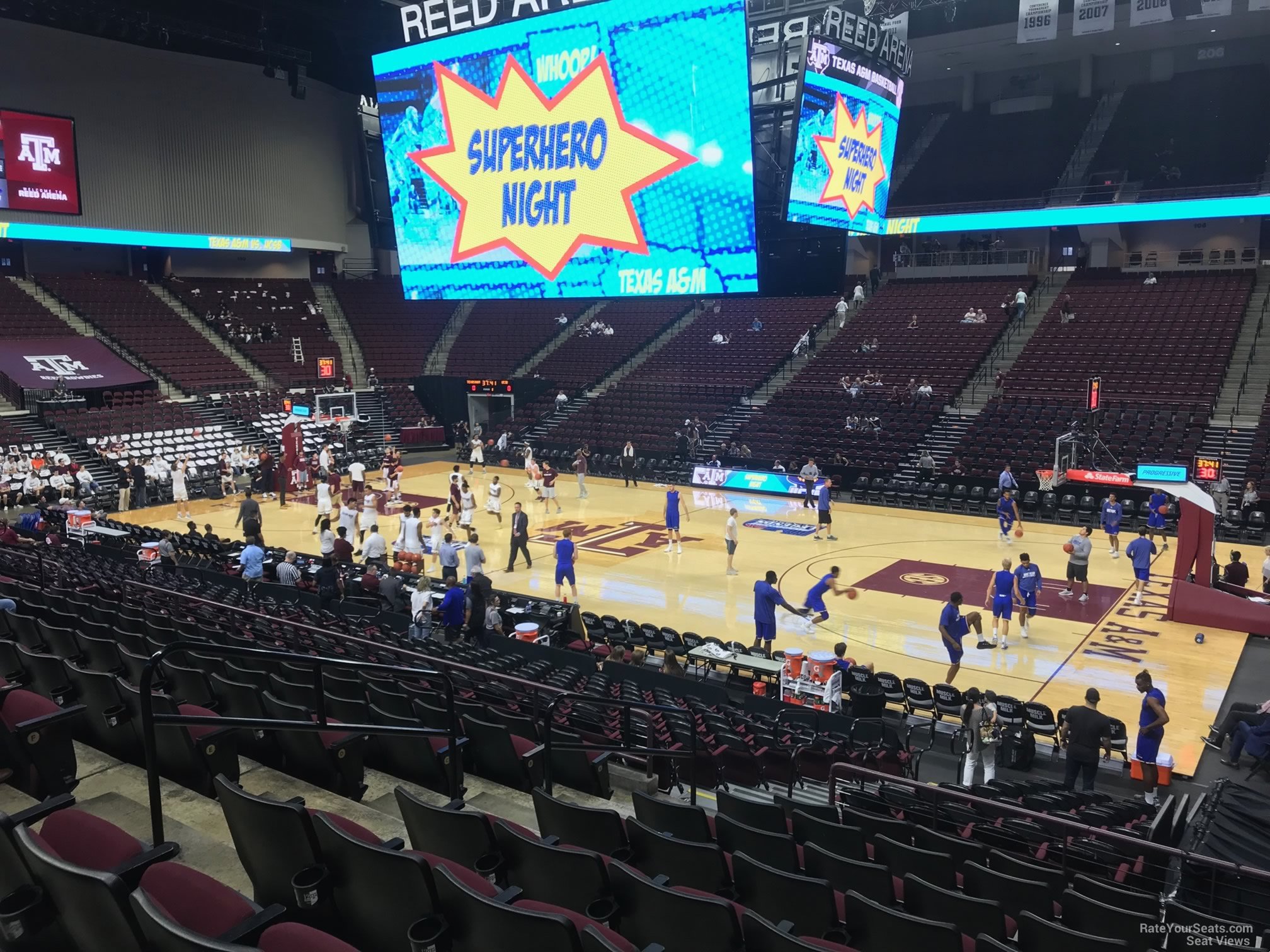 section 119, row j seat view  - reed arena