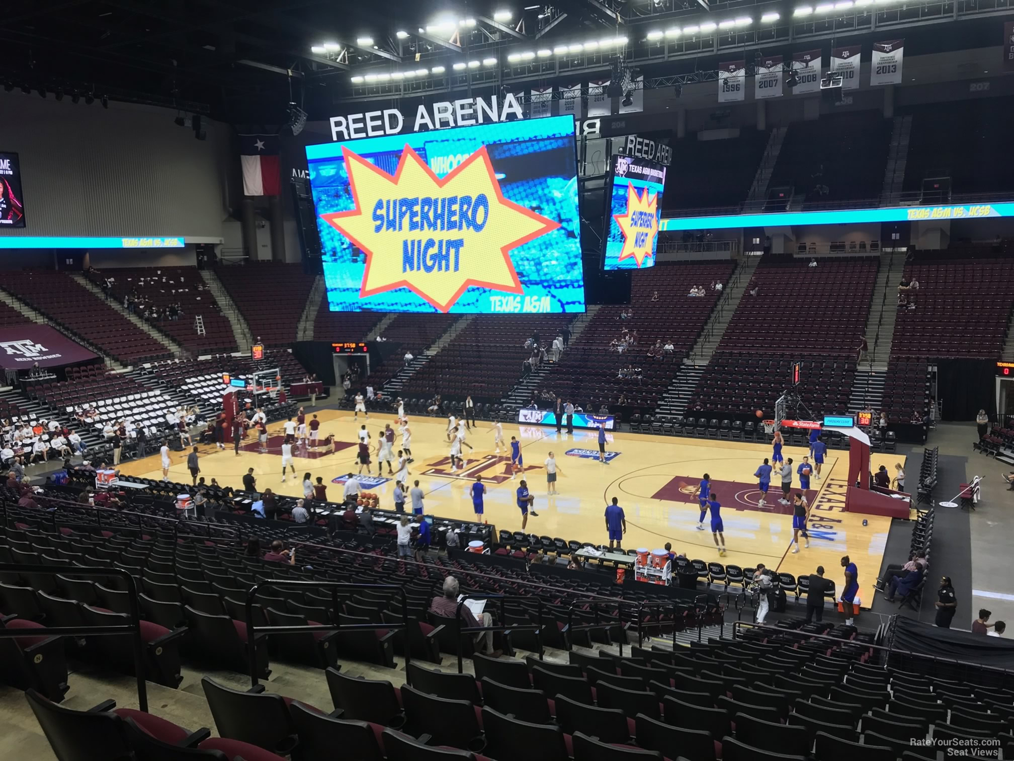 section 119, row s seat view  - reed arena