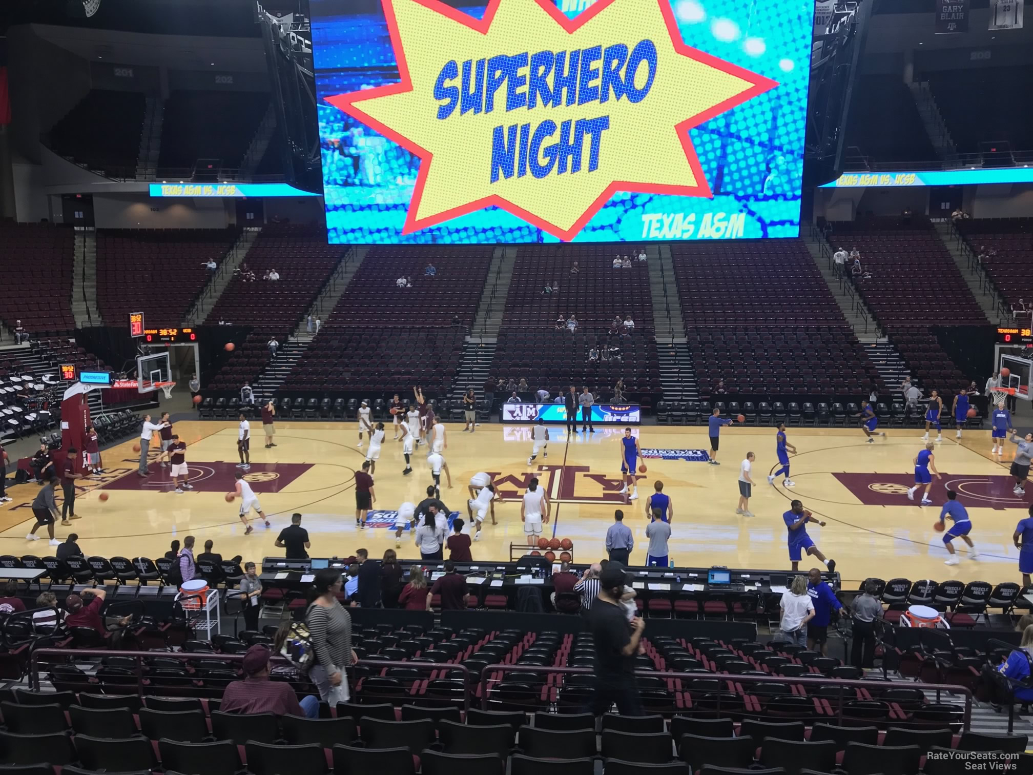 section 121, row j seat view  - reed arena