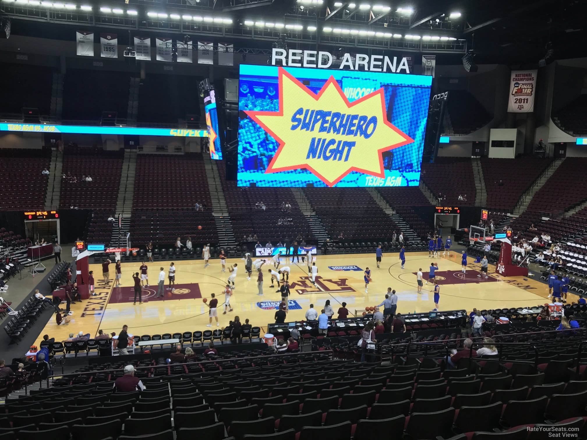 section 122, row s seat view  - reed arena