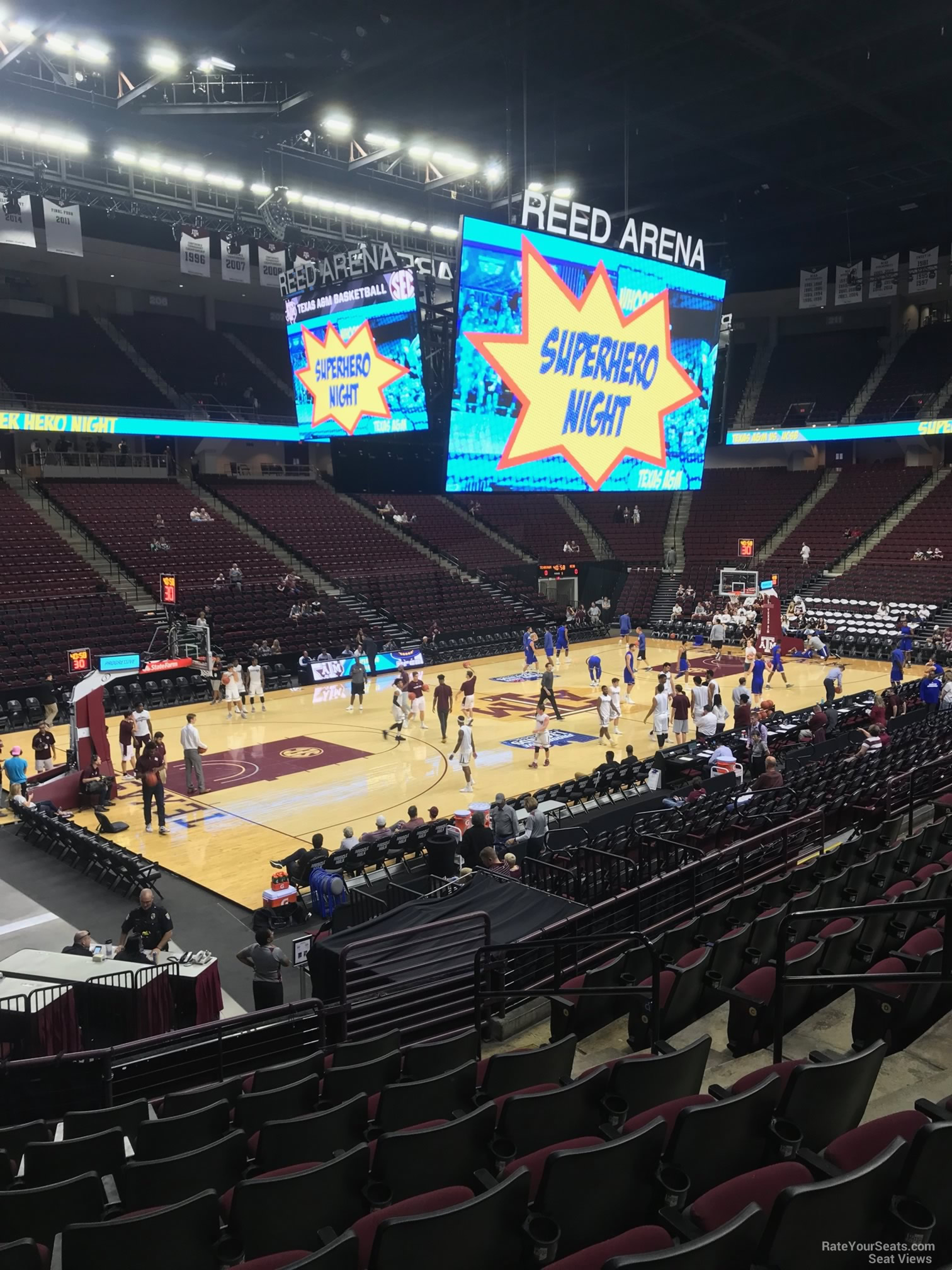 section 124, row j seat view  - reed arena
