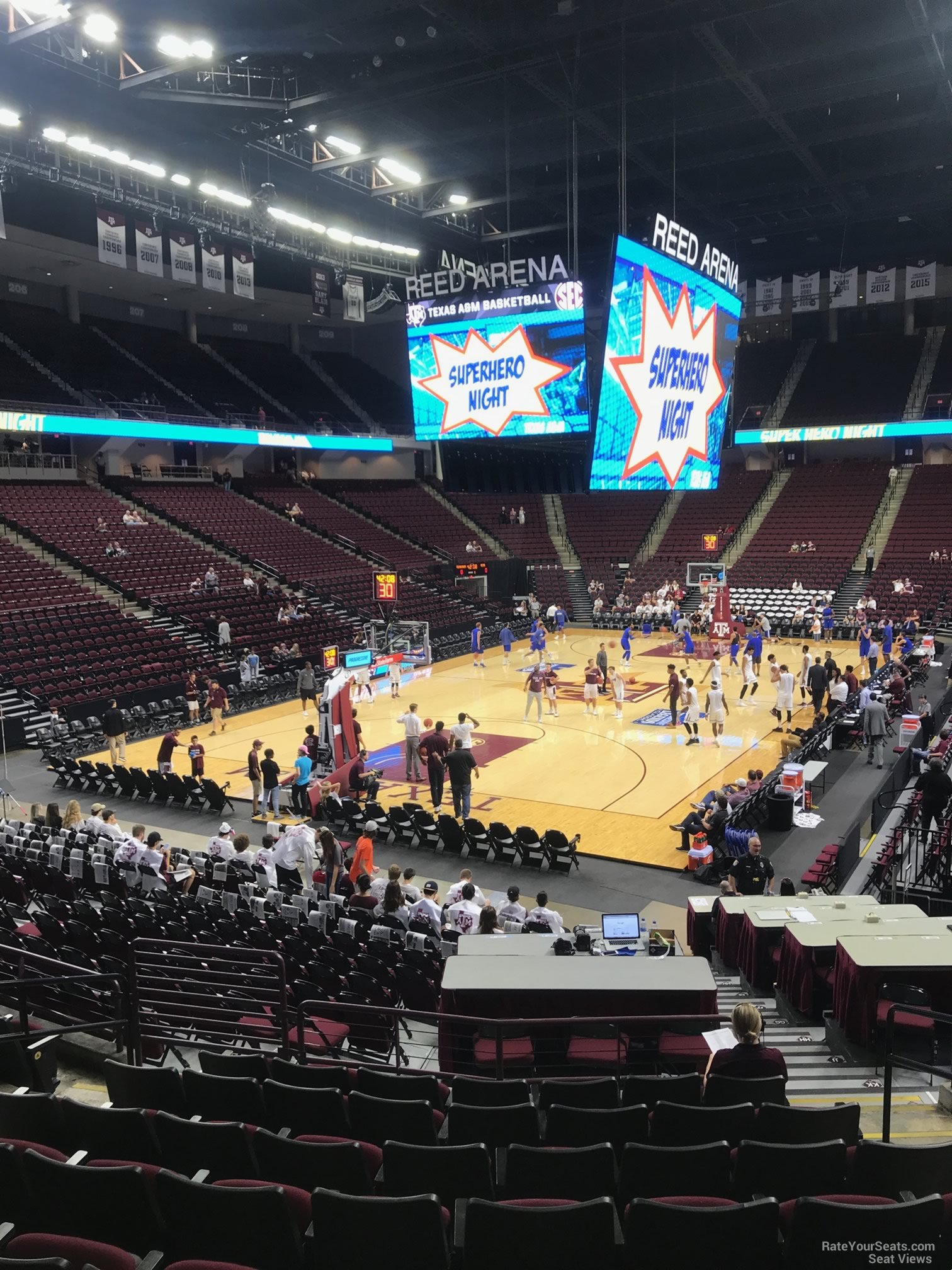 section 126, row j seat view  - reed arena