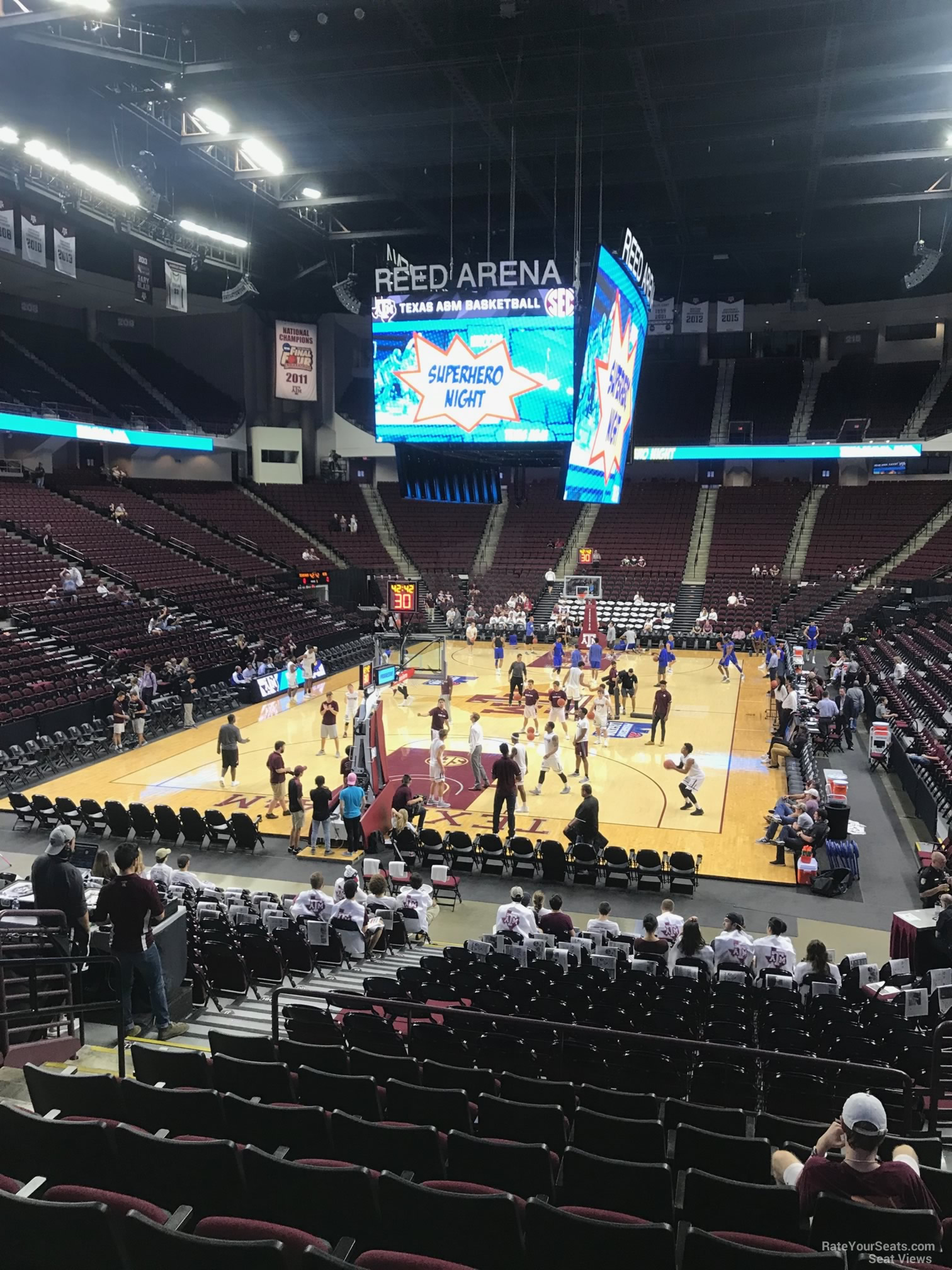 section 127, row j seat view  - reed arena