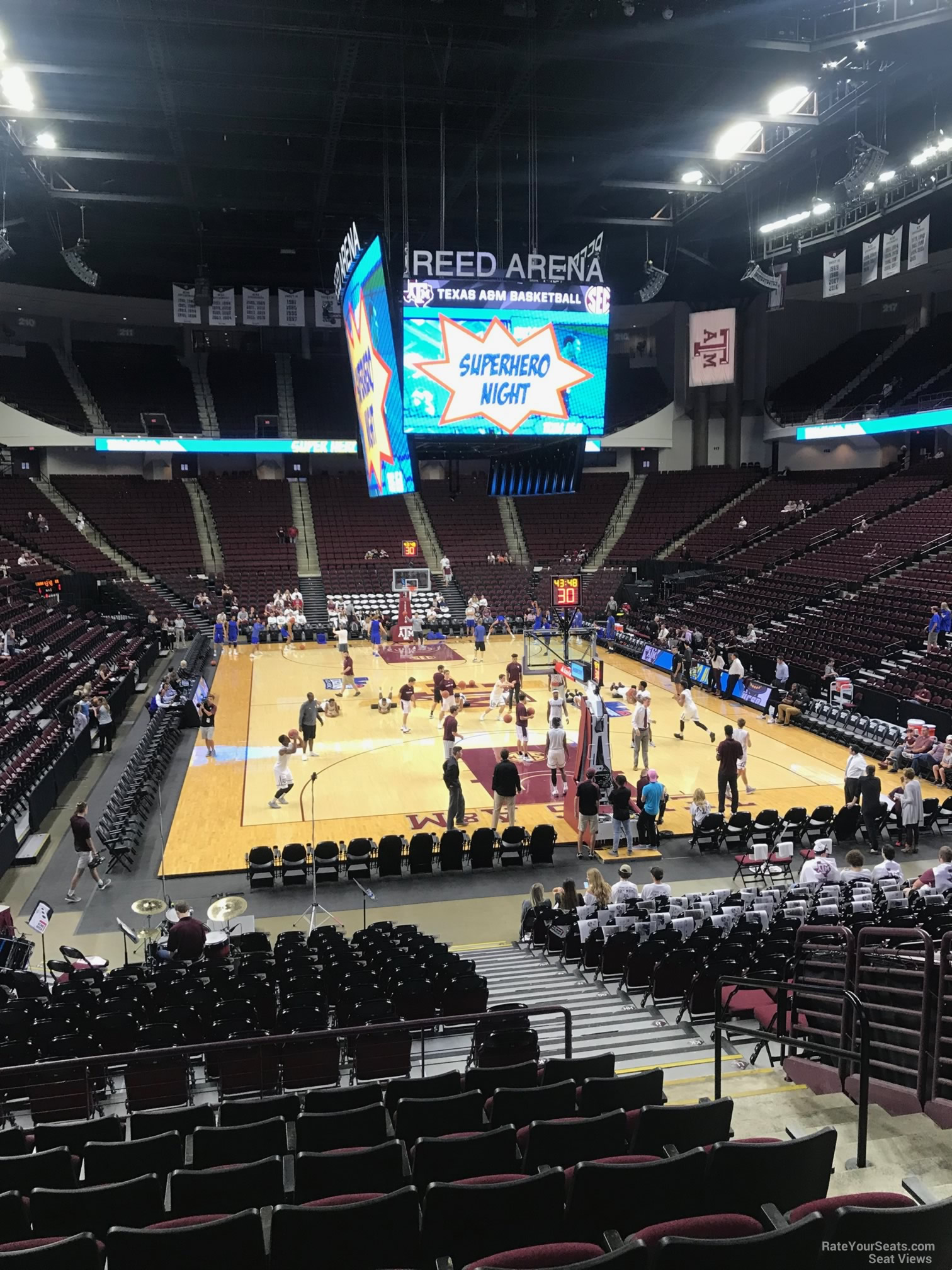 section 129, row j seat view  - reed arena